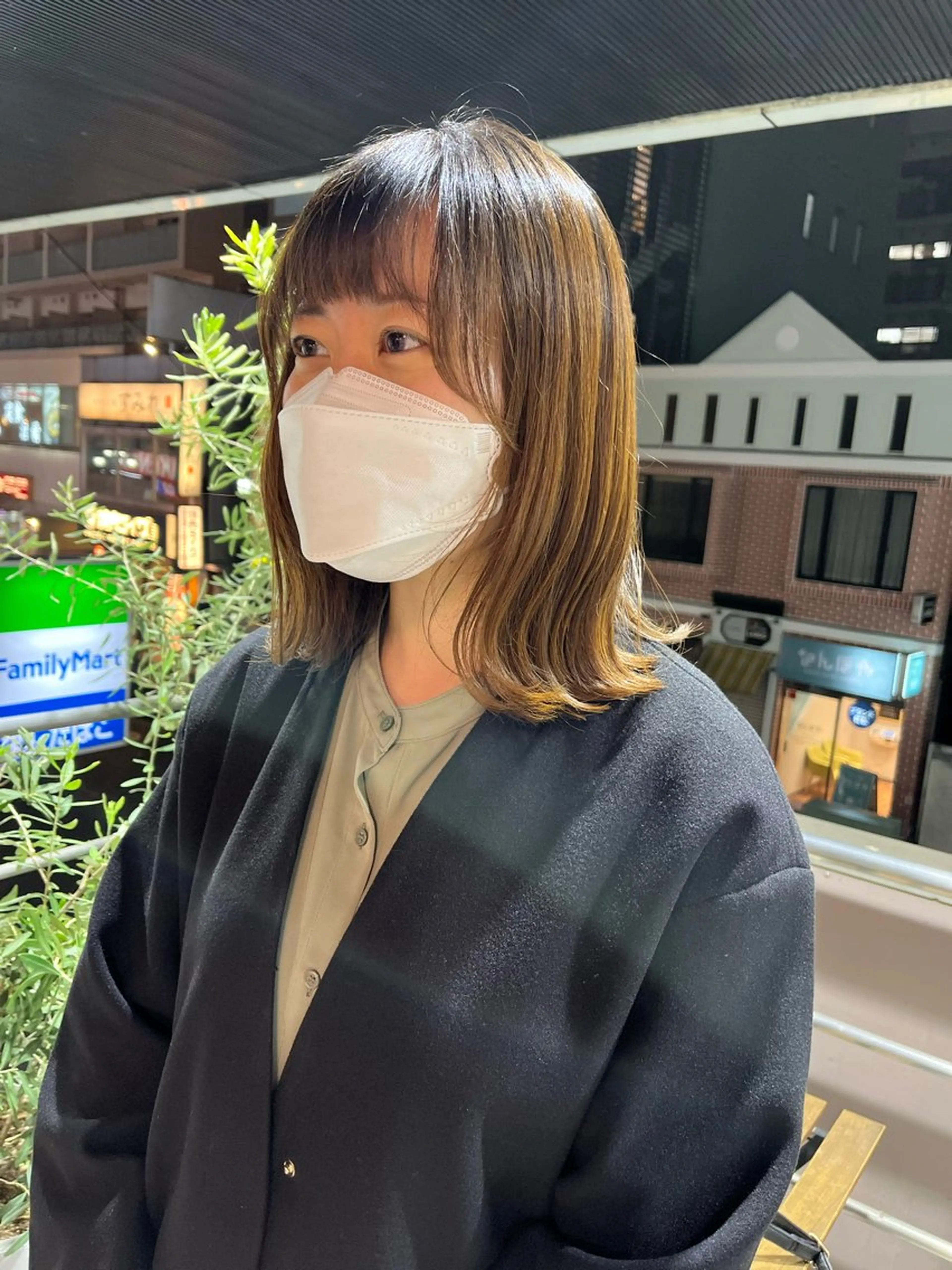 ミディアム ミディアムパーマ ボブ くせ毛 顔周りカット 髪質改善 カット トリートメント カットパーマ あさみのヘアスタイル