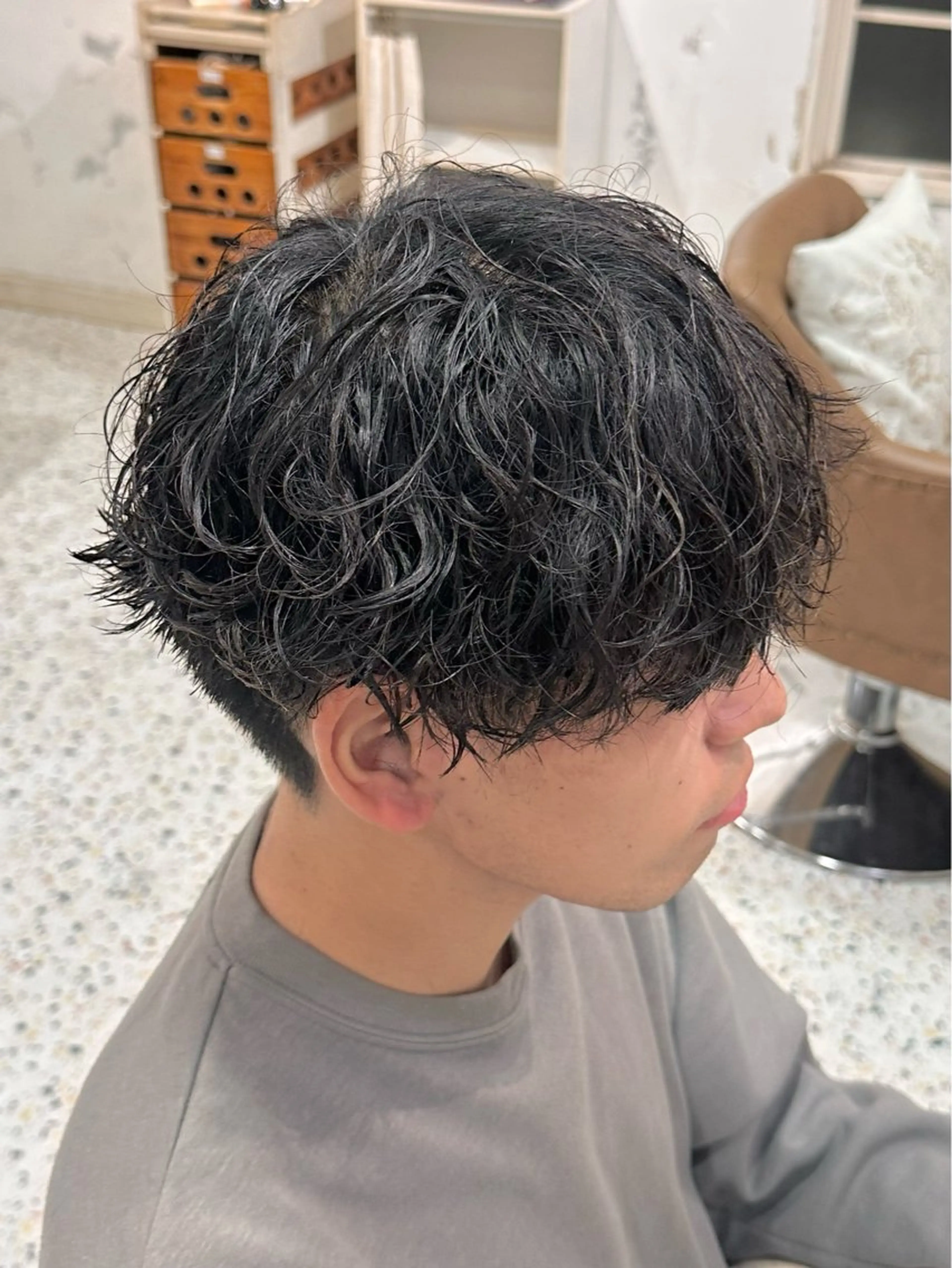 【カット＋波巻きパーマ】の写真