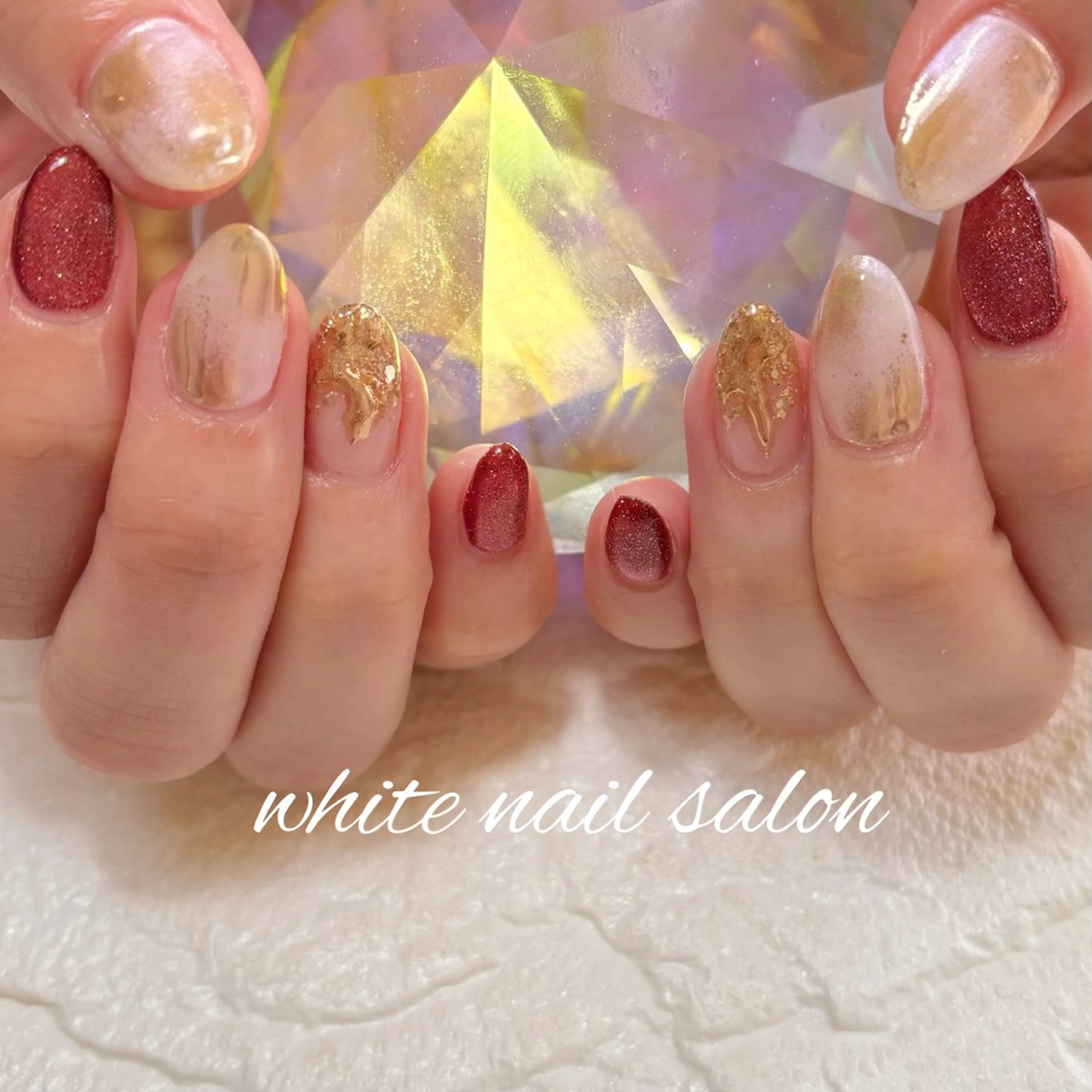 ネイル フットネイル ラメ(グリッター) ハンドネイル white nail salonのネイルデザイン