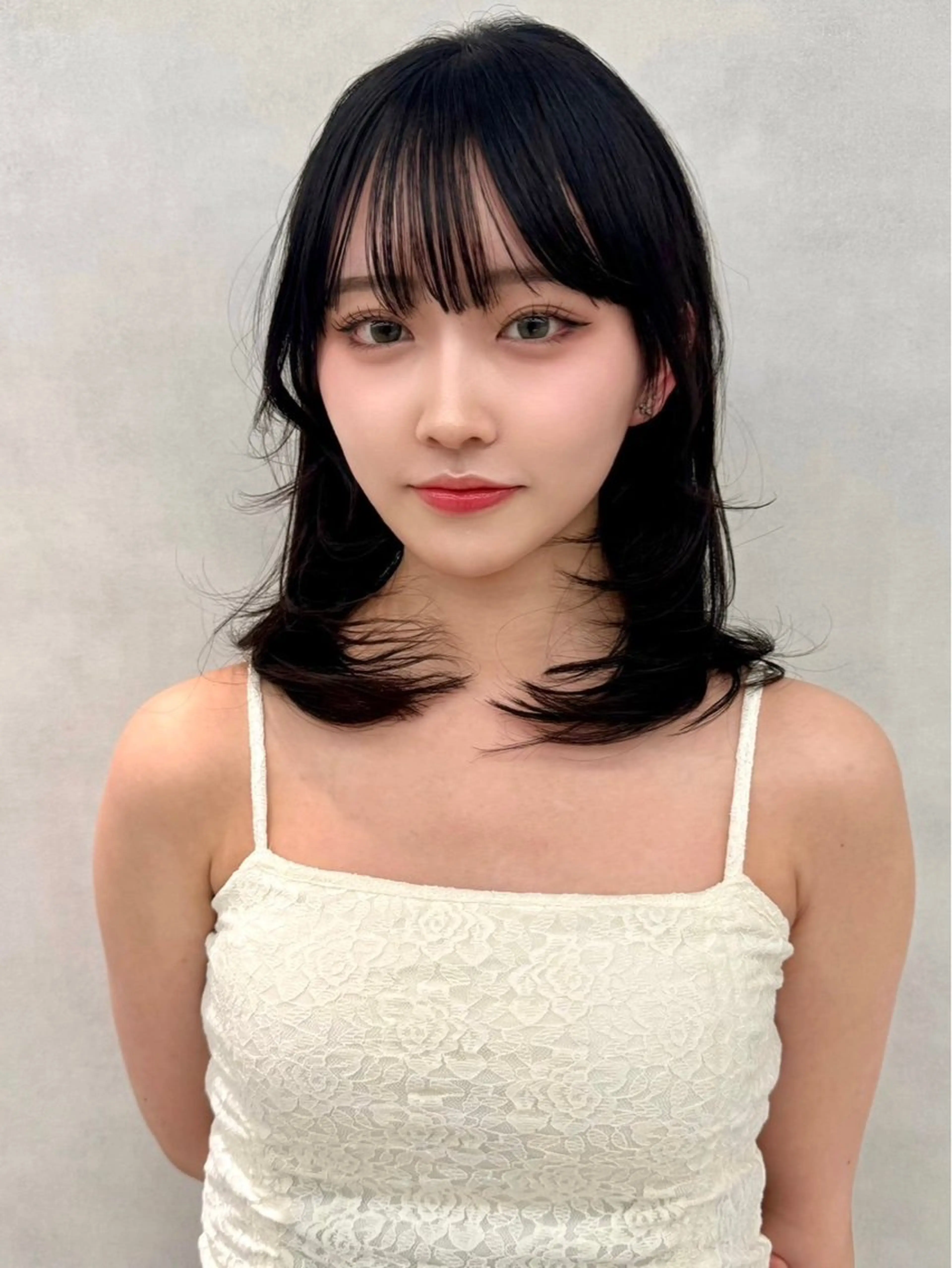 ミディアム カラー カット ヘアカラー トリートメント レイヤー×韓国 🇰🇷鈴木啓太のヘアスタイル