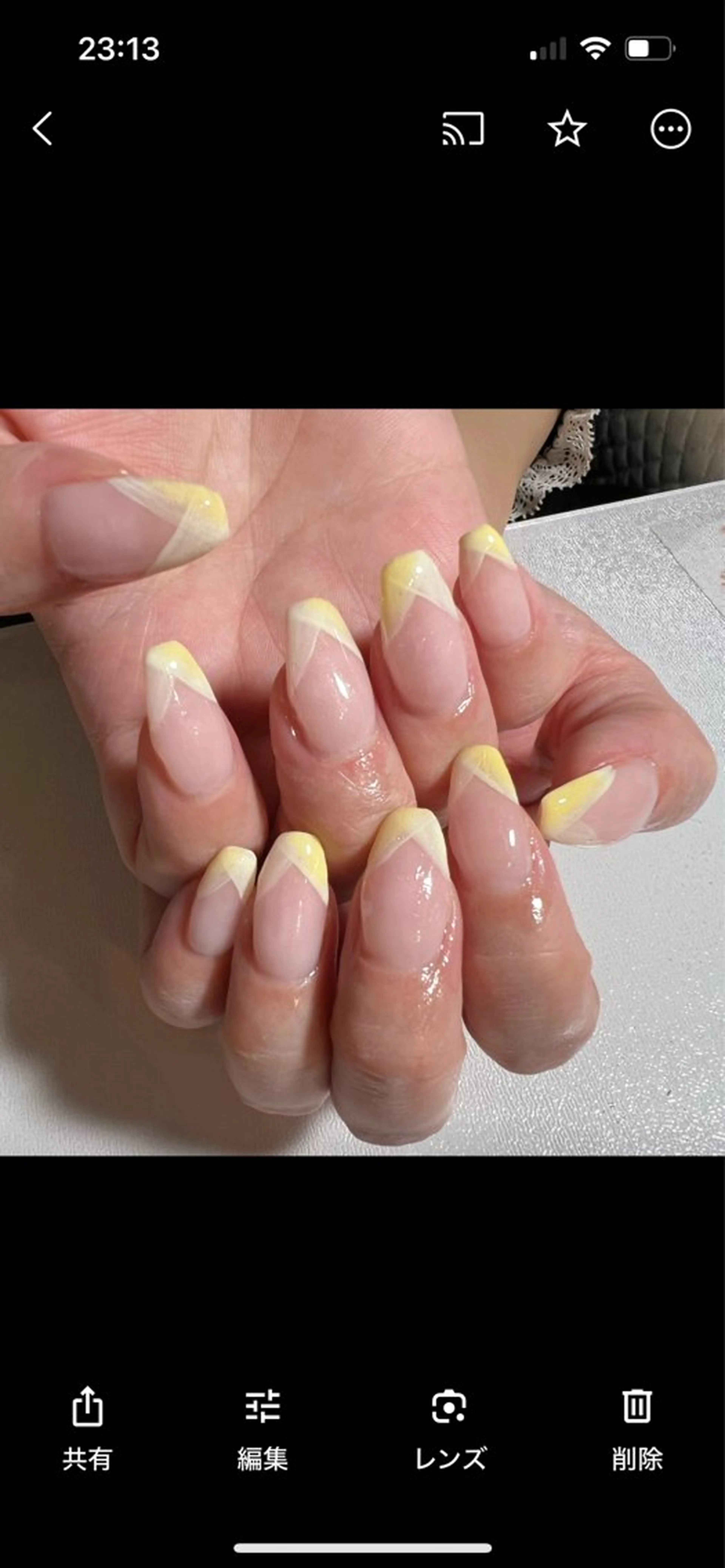 ネイル フレンチネイル 春ネイル 黄色 ハンドネイル private salon mieのネイルデザイン