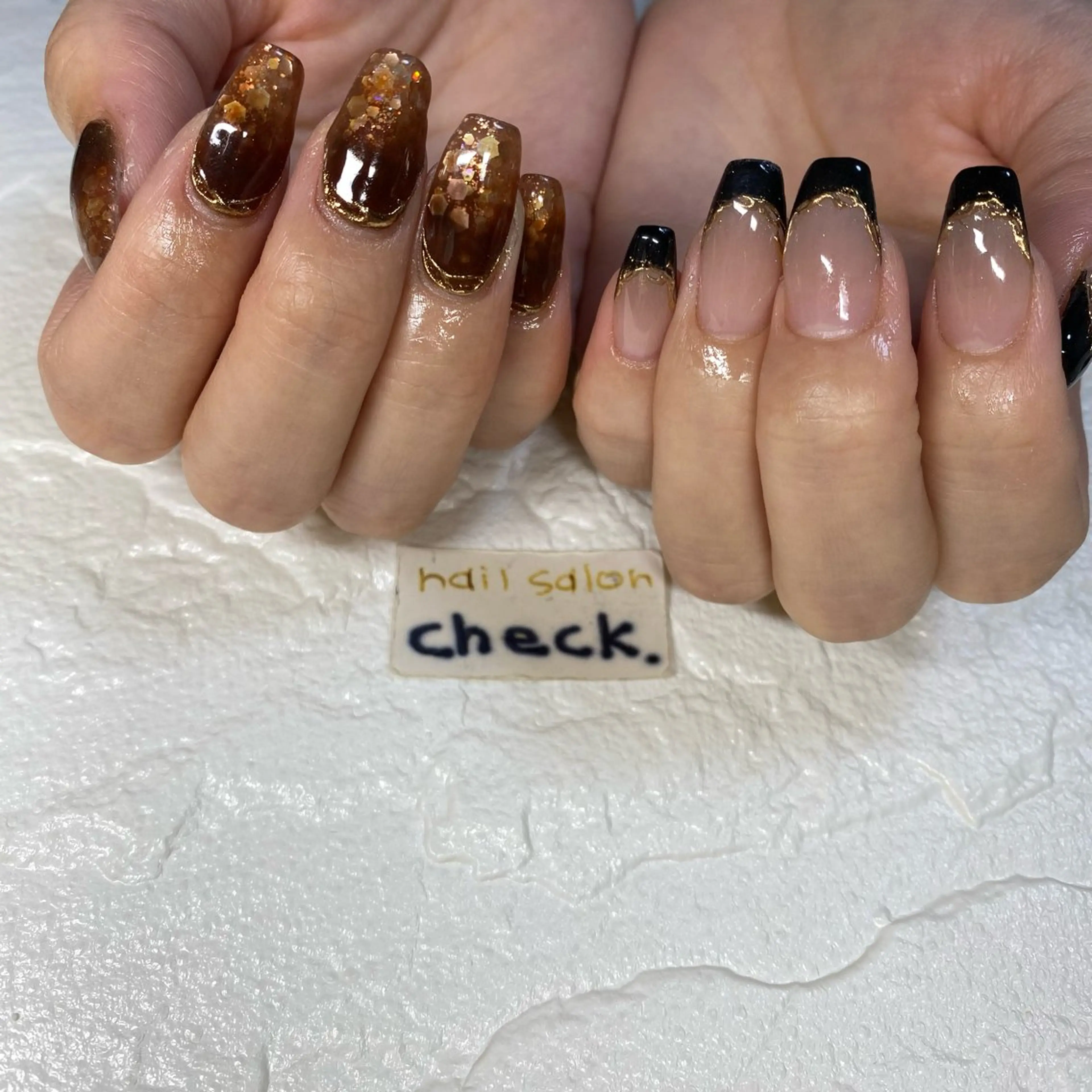 ネイル アートネイル ニュアンスネイル スカルプネイル 春ネイル 夏ネイル ハンドネイル ーCHECKー ちあきのネイルデザイン