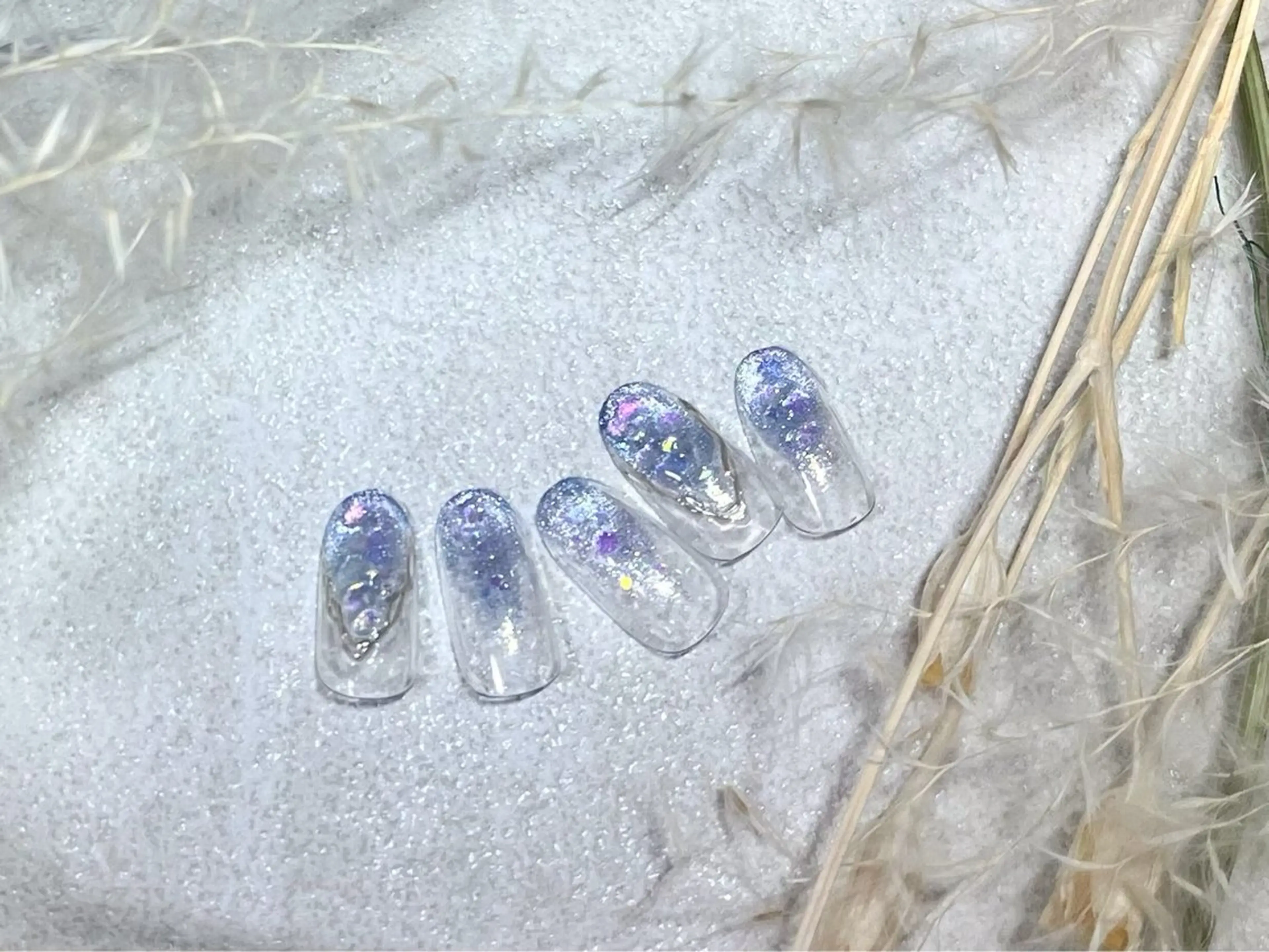 ネイル オーロラネイル フットネイル フレンチネイル ジェルネイル マグネットネイル ハンドネイル kiki nail &brow二子玉川のネイルデザイン