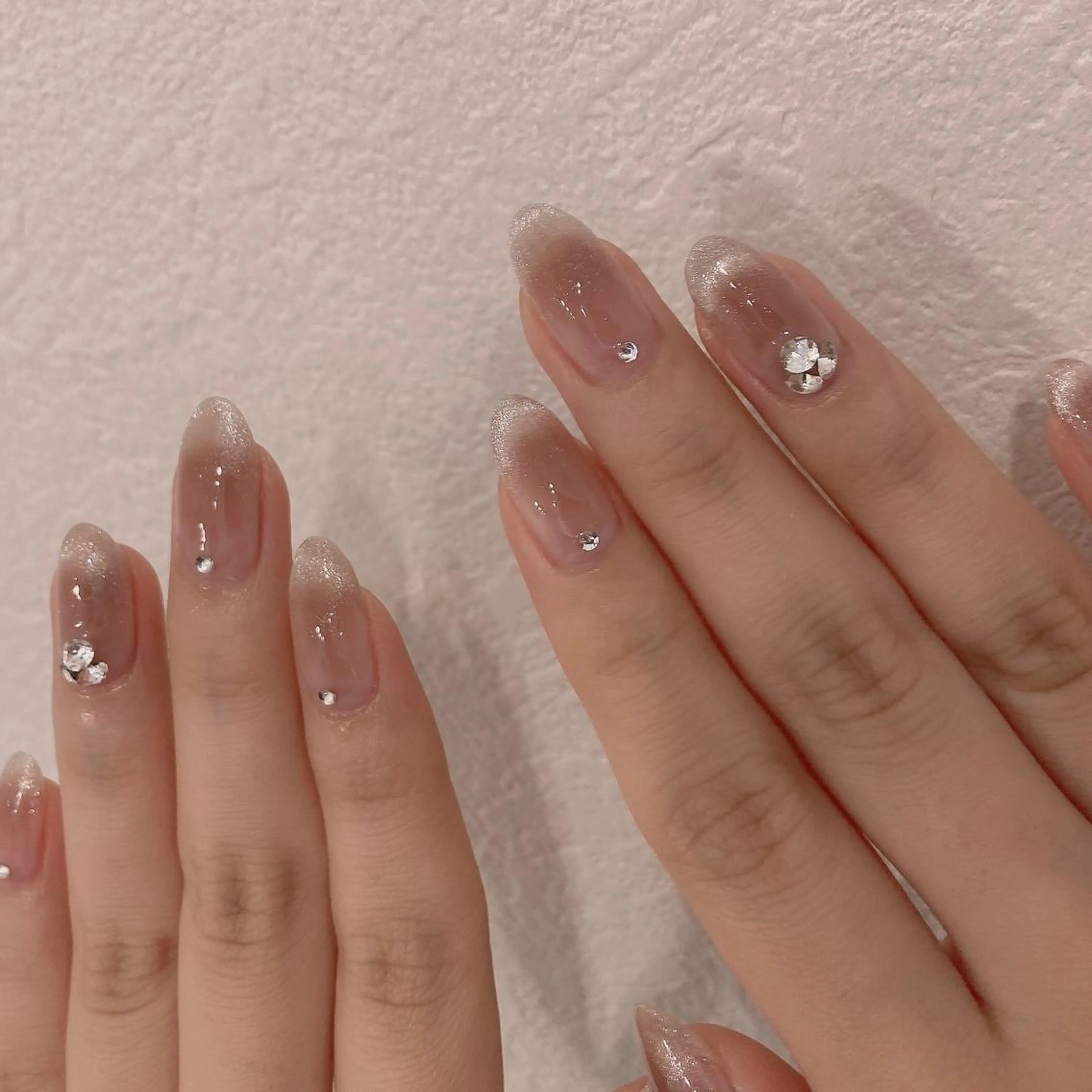 ネイル フレンチネイル マグネットネイル マグネットフレンチ ハンドネイル 韓国ネイル/ワンホン ネイル🎀表参道3分のネイルデザイン