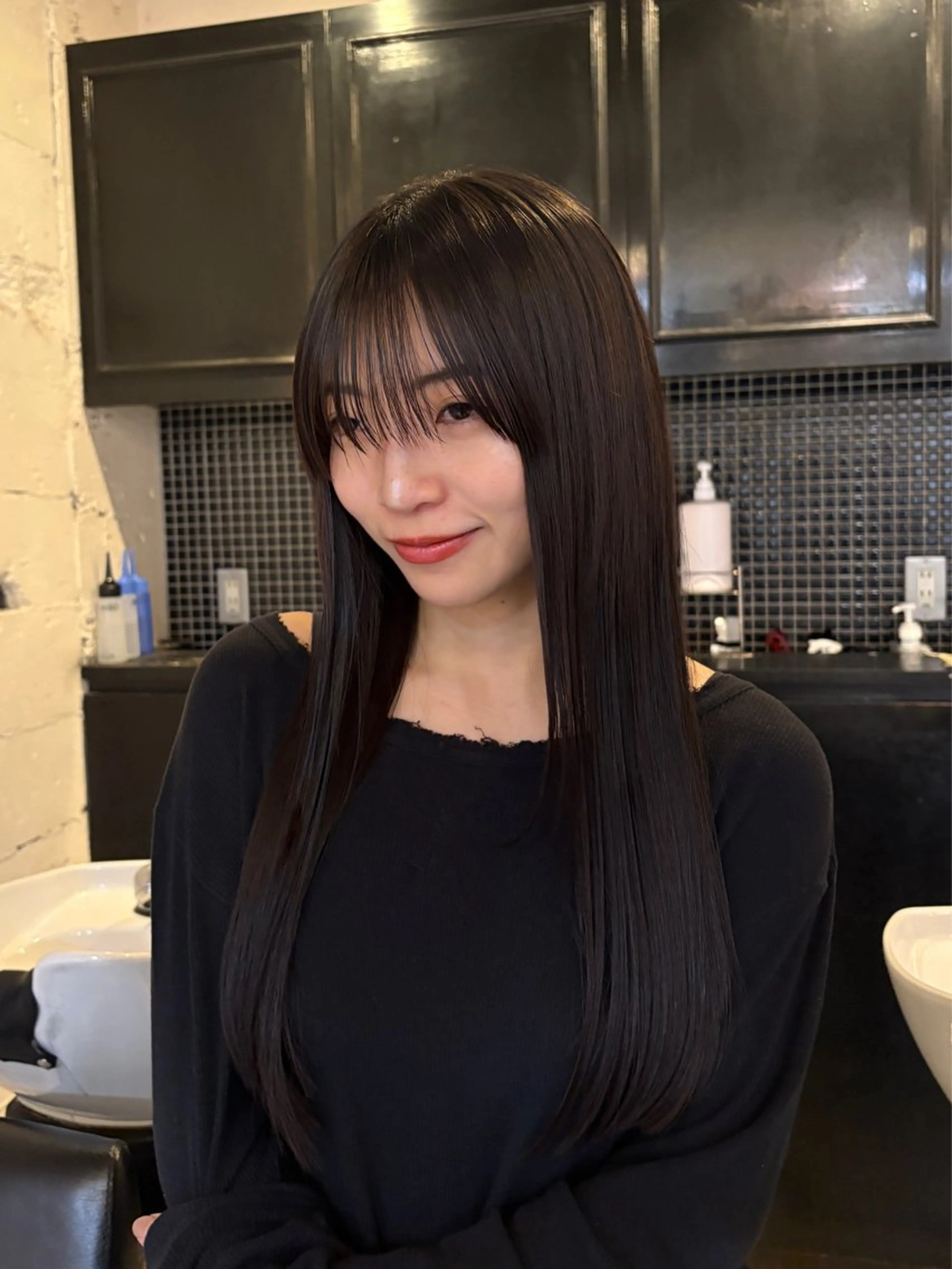 ロング カット トリートメント レディースカット🎀 NANAHAのヘアスタイル