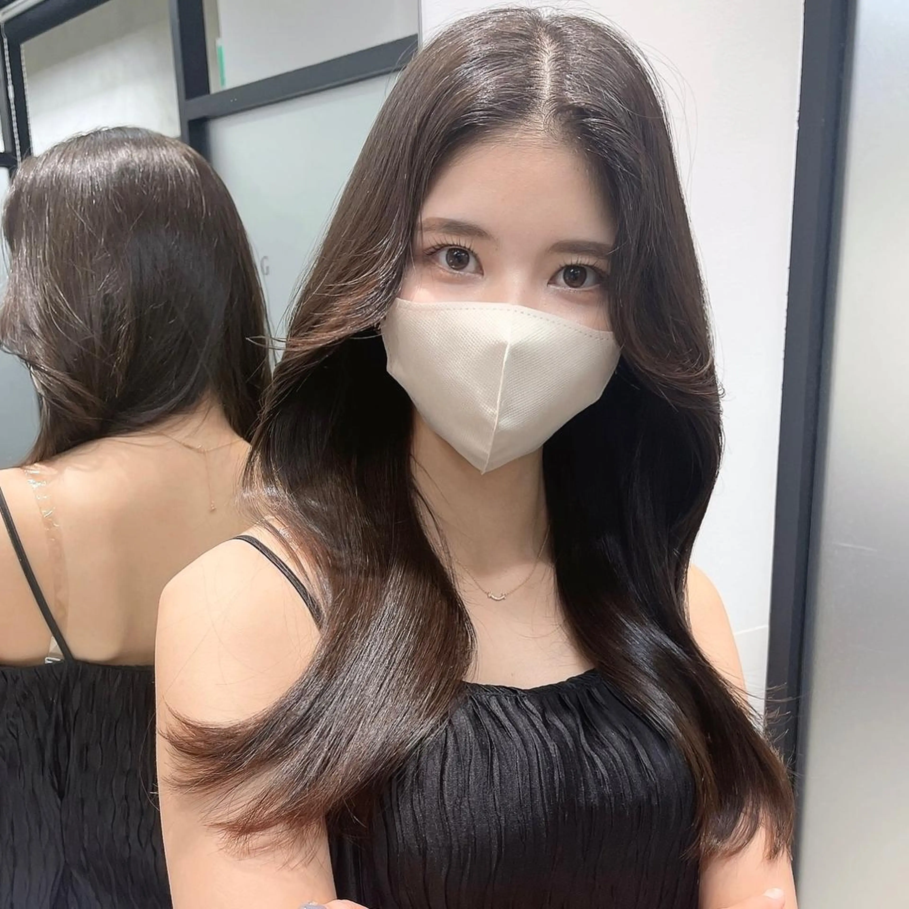 ロング 韓国レイヤーカット 髪質改善▫️水野有真のヘアスタイル