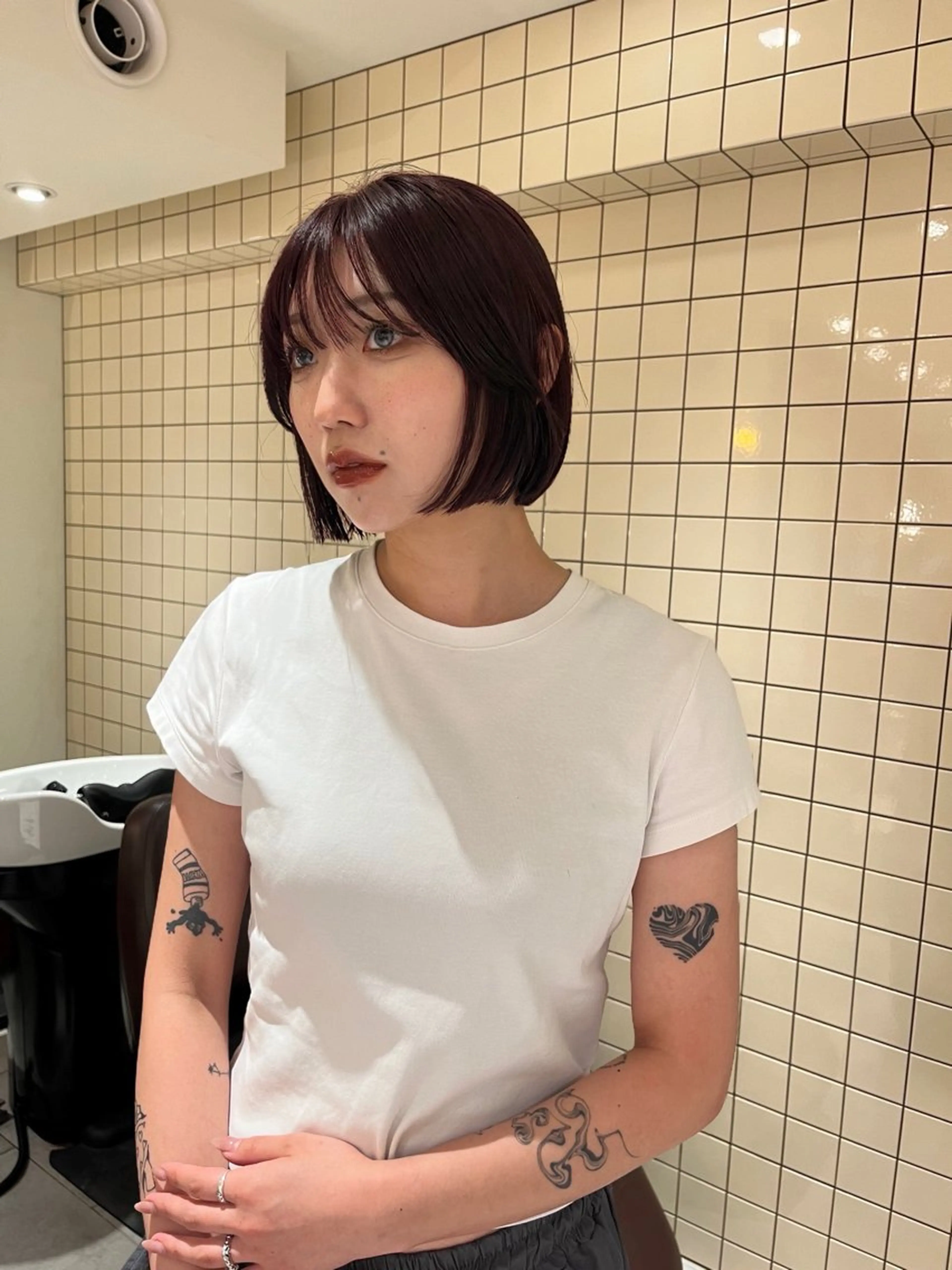 ショート カラー レッドカラー ボブ カット ヘアカラー トリートメント behov所属・柔らかカラー 🤎Tsubasaのヘアスタイル