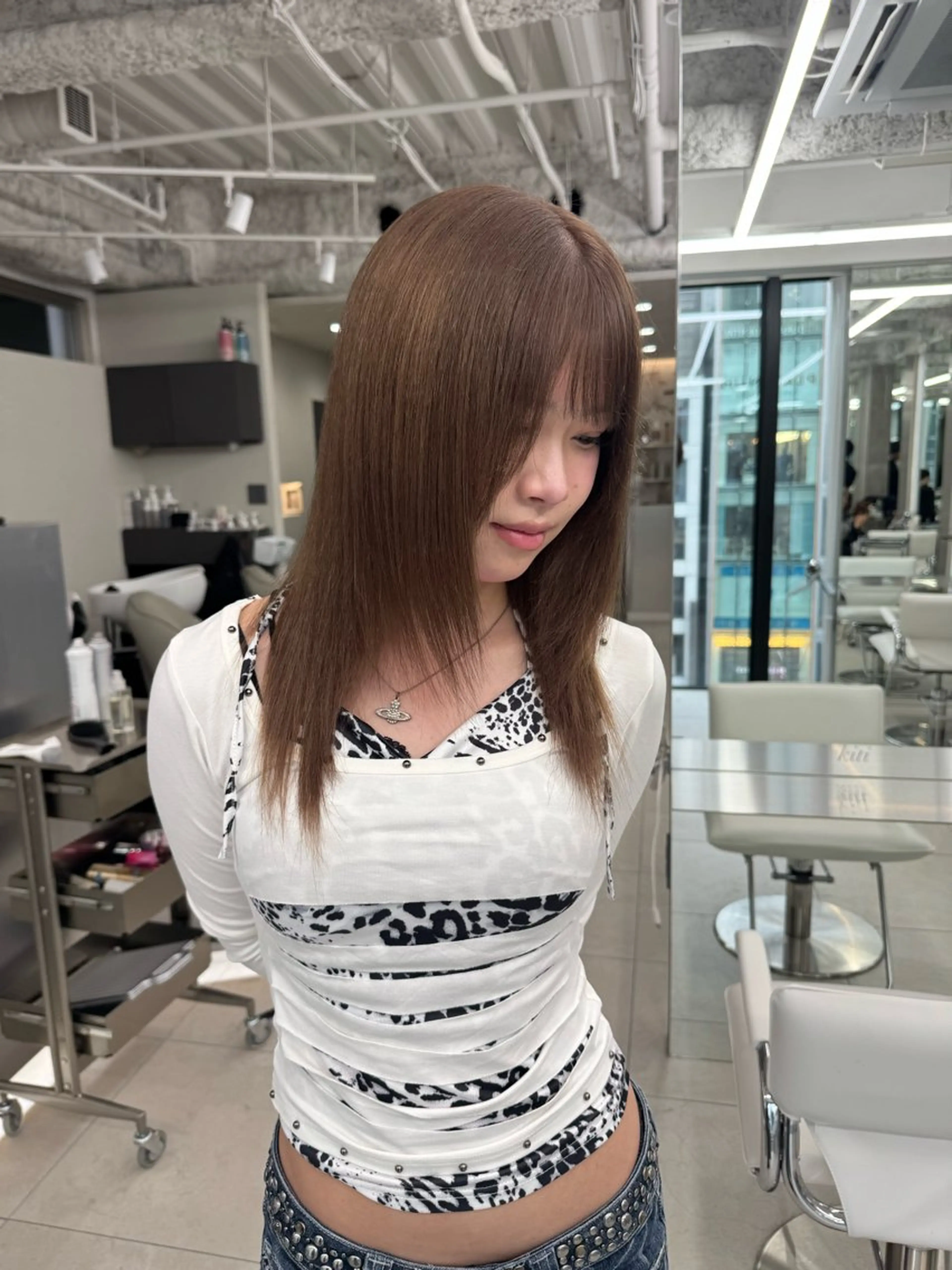 セミロング カラー ヘアカラー ヘアセット kiti Sakae所属・栄美容師/kiti /ボブ/ケントのヘアスタイル
