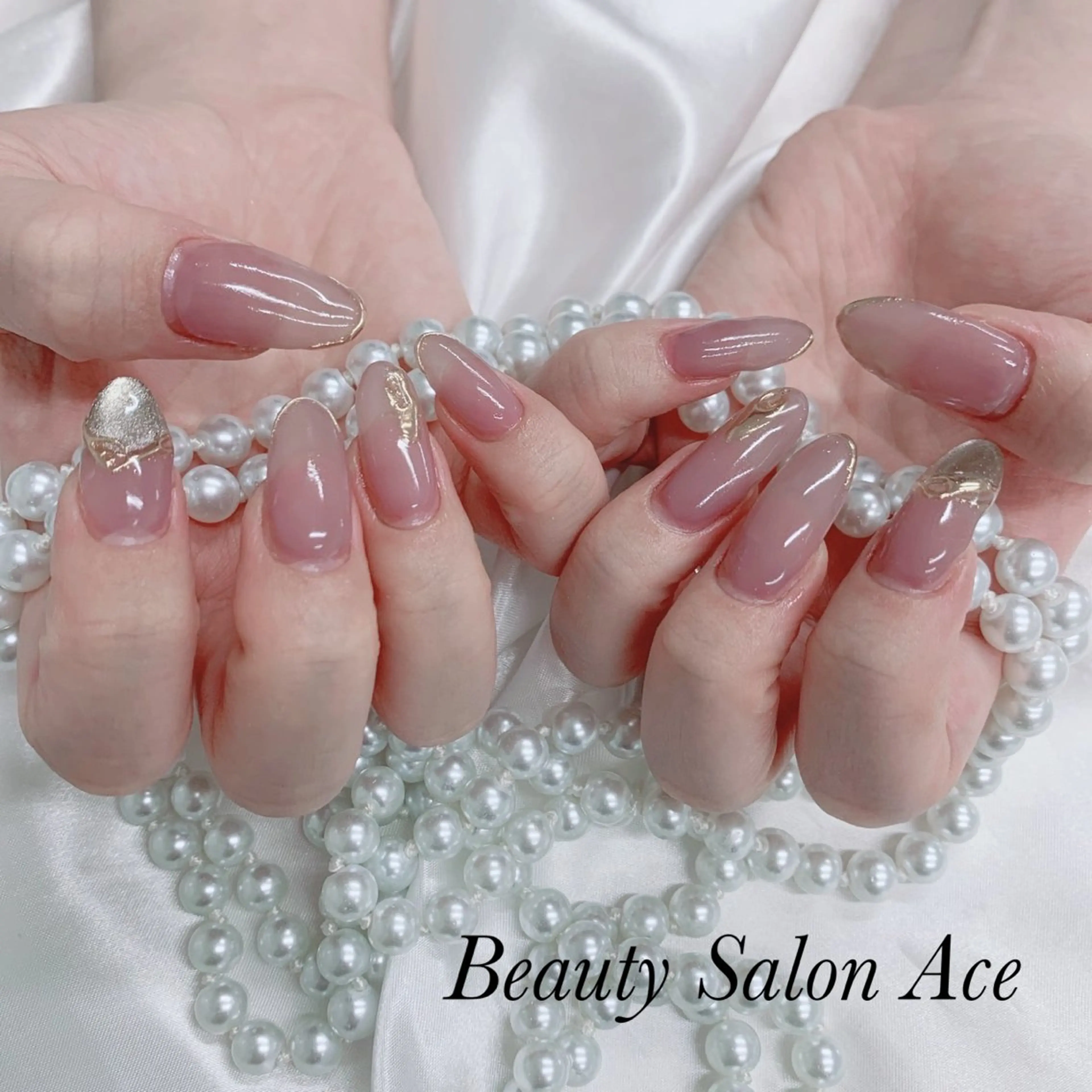 ネイル ハンドネイル ハンドケア Beauty Salon Ace（ネイルサロン　エース）所属・池袋フィルイン Ace♡長さだしのネイルデザイン