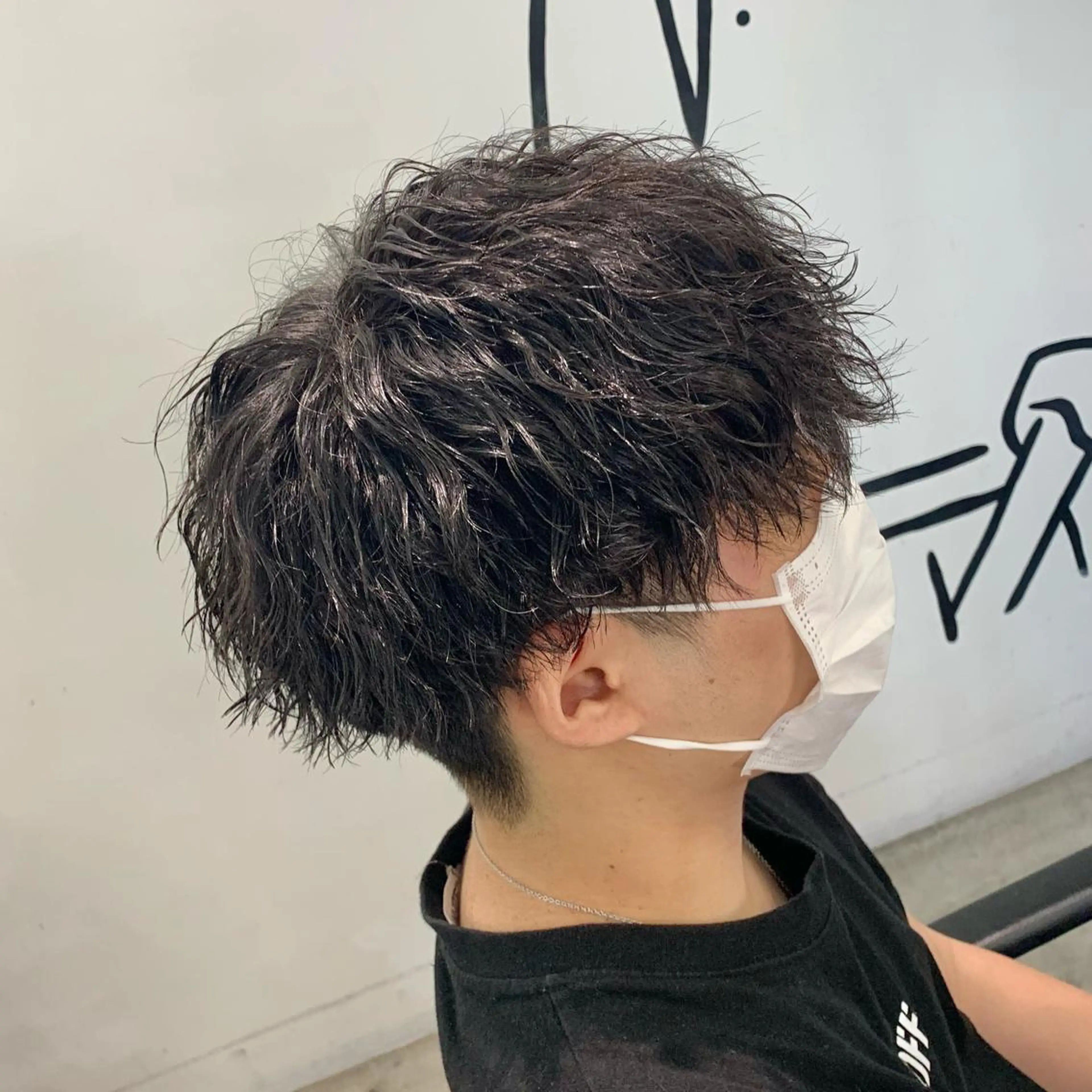 ショート パーマ メンズ マッシュ カット パーマ メンズ特化美容師/ 藤戸 椋のヘアスタイル