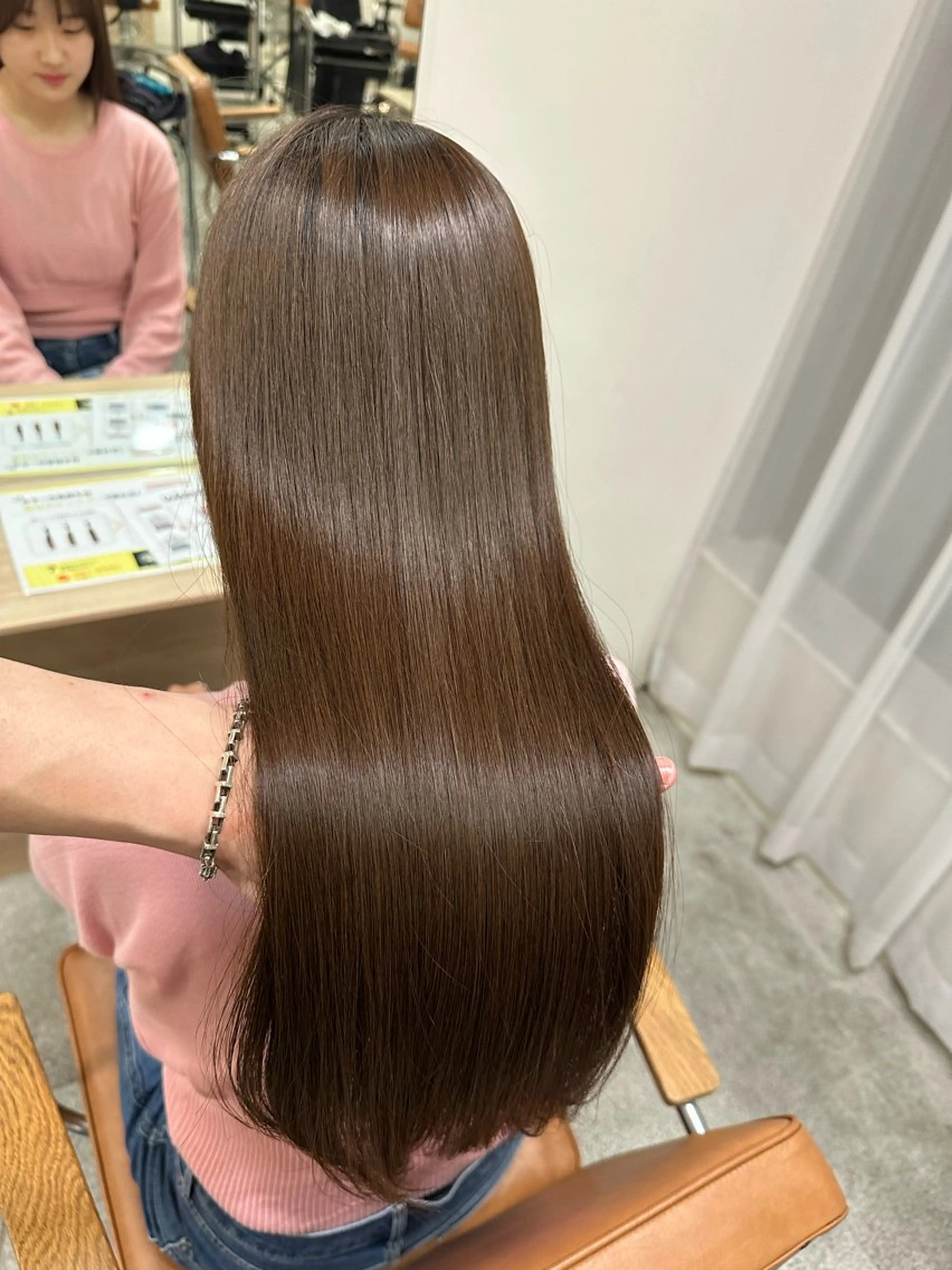 ロング 縮毛矯正 縮毛矯正 チナツ/透明感カラー /酸性縮毛のヘアスタイル