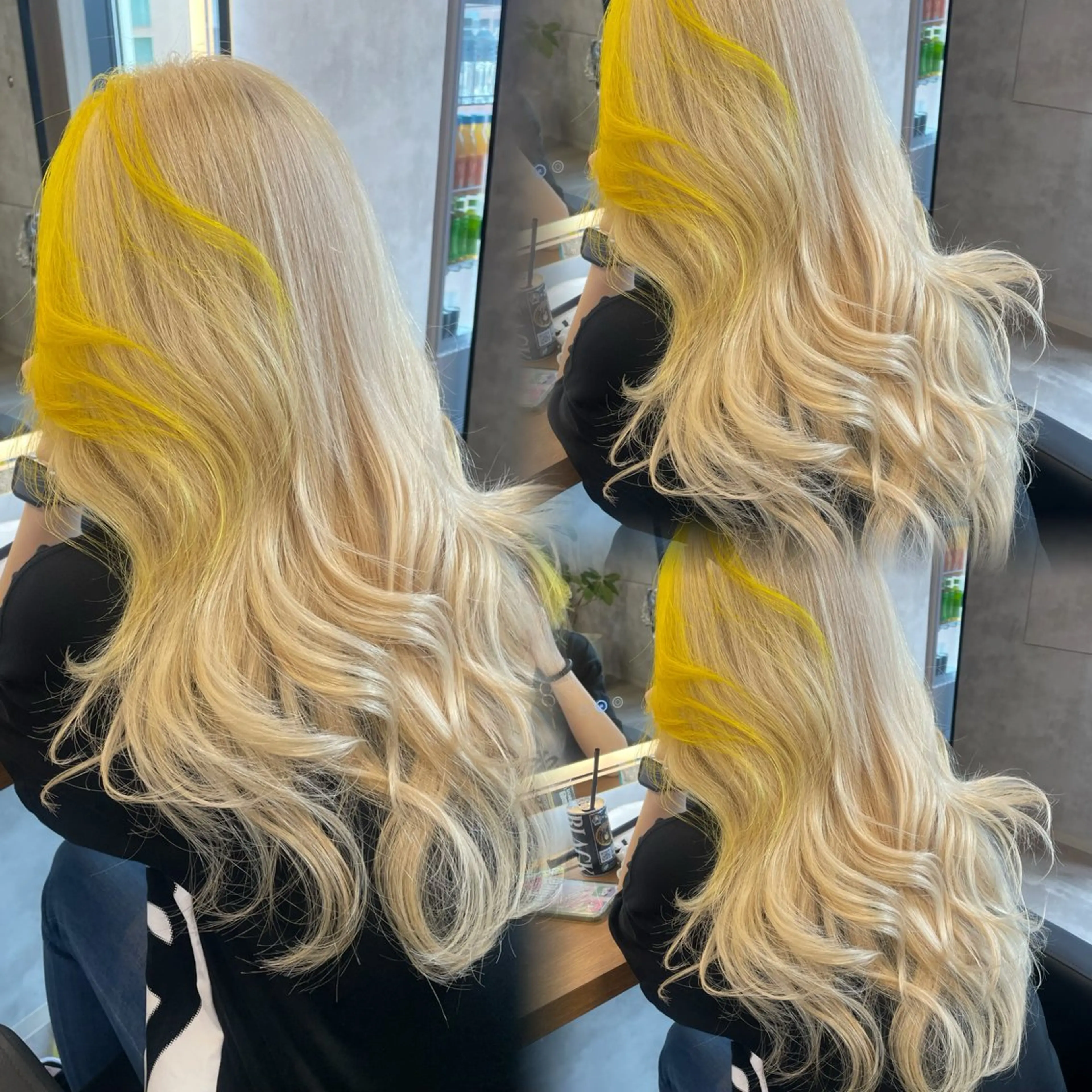 【💗minimo限定💗】💙トリプルカラー💙（ブリーチ2回）➕全体カラー➕オリジナルトリートメント❄️の写真