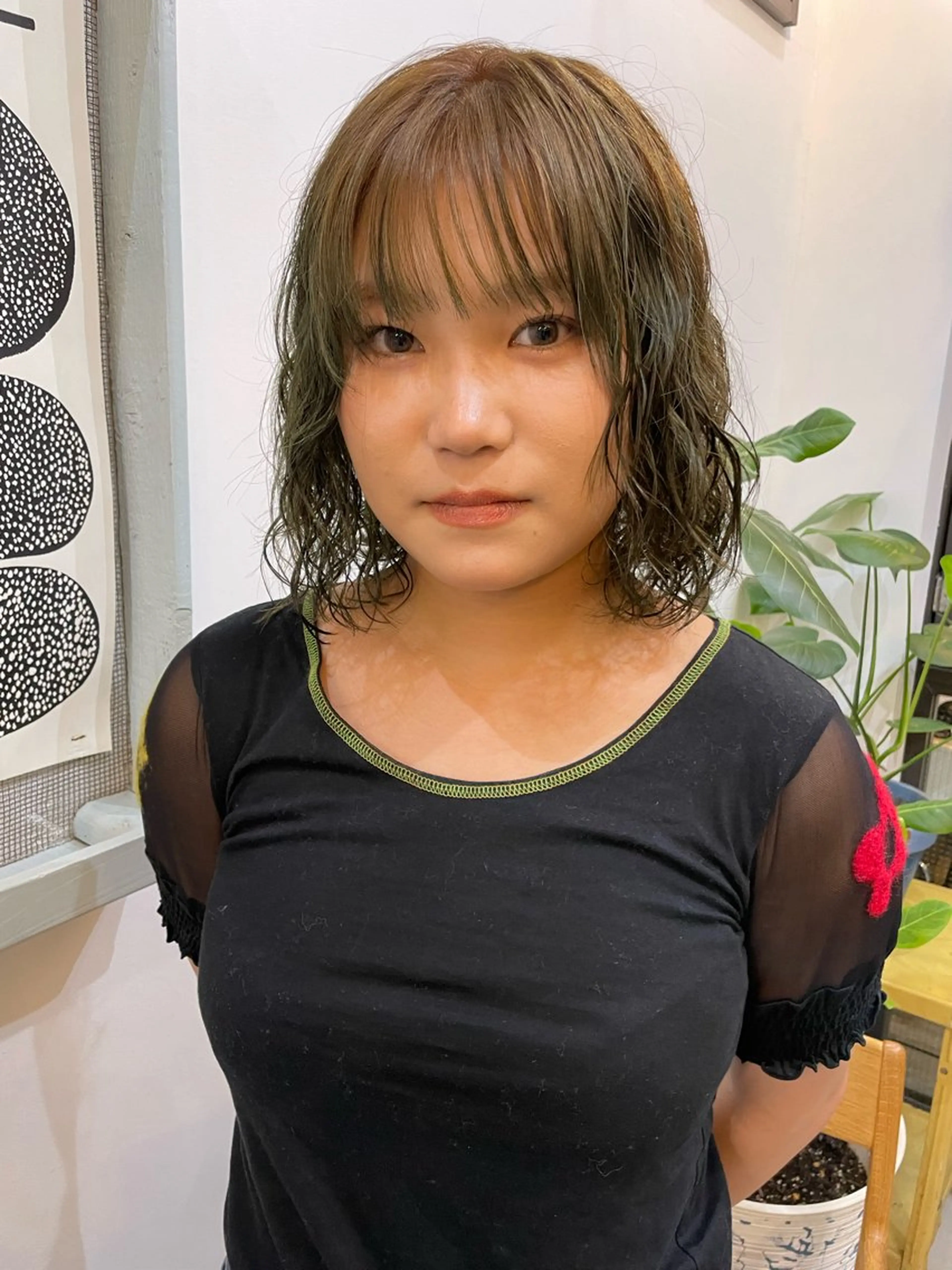 ショート カラー パーマ 金尾 凜のヘアスタイル