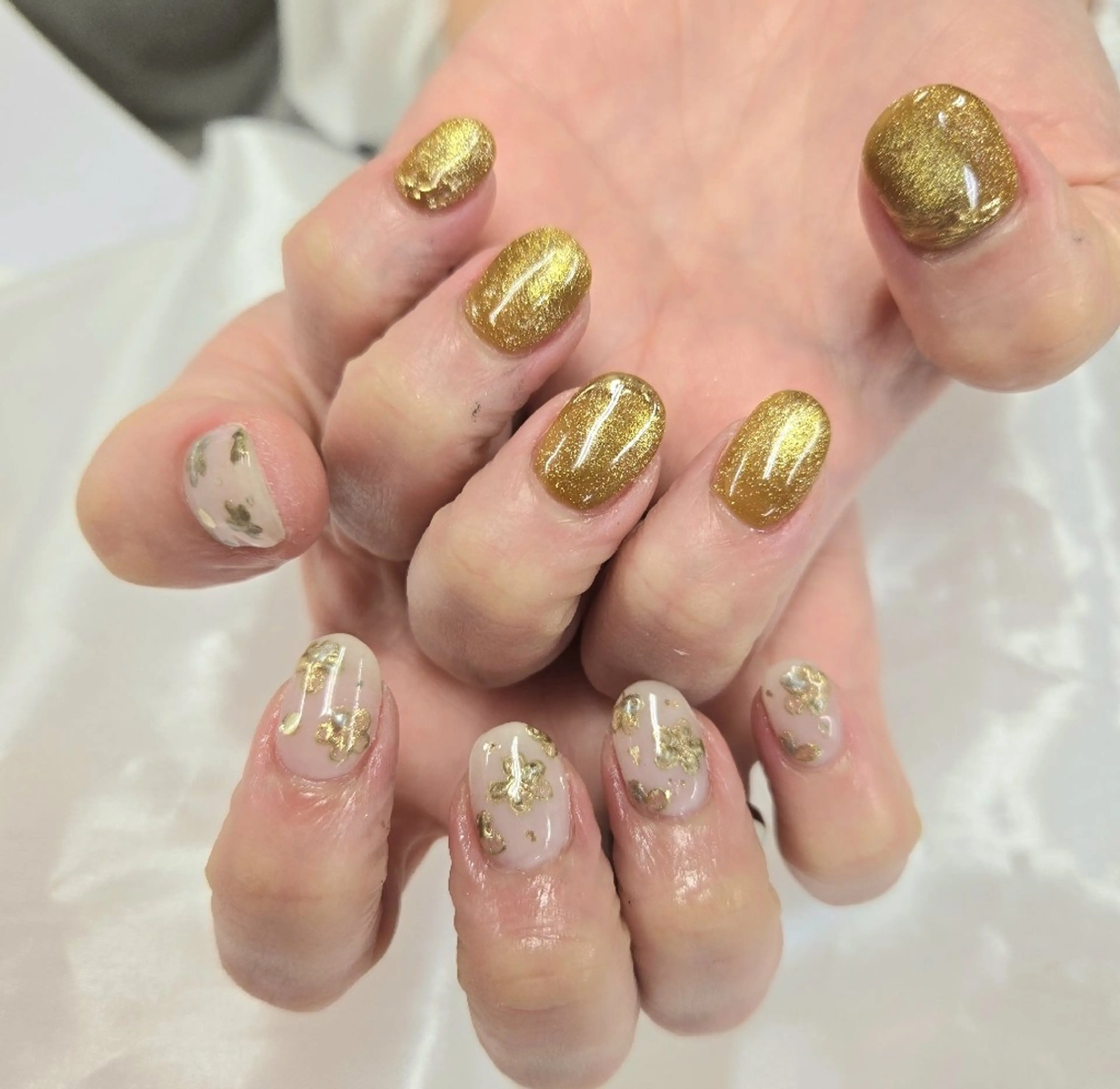 ネイル アートネイル オーロラネイル チークネイル ジェルネイル グラデーション ハンドネイル 河野ちえ (雑誌掲載サロン)のネイルデザイン