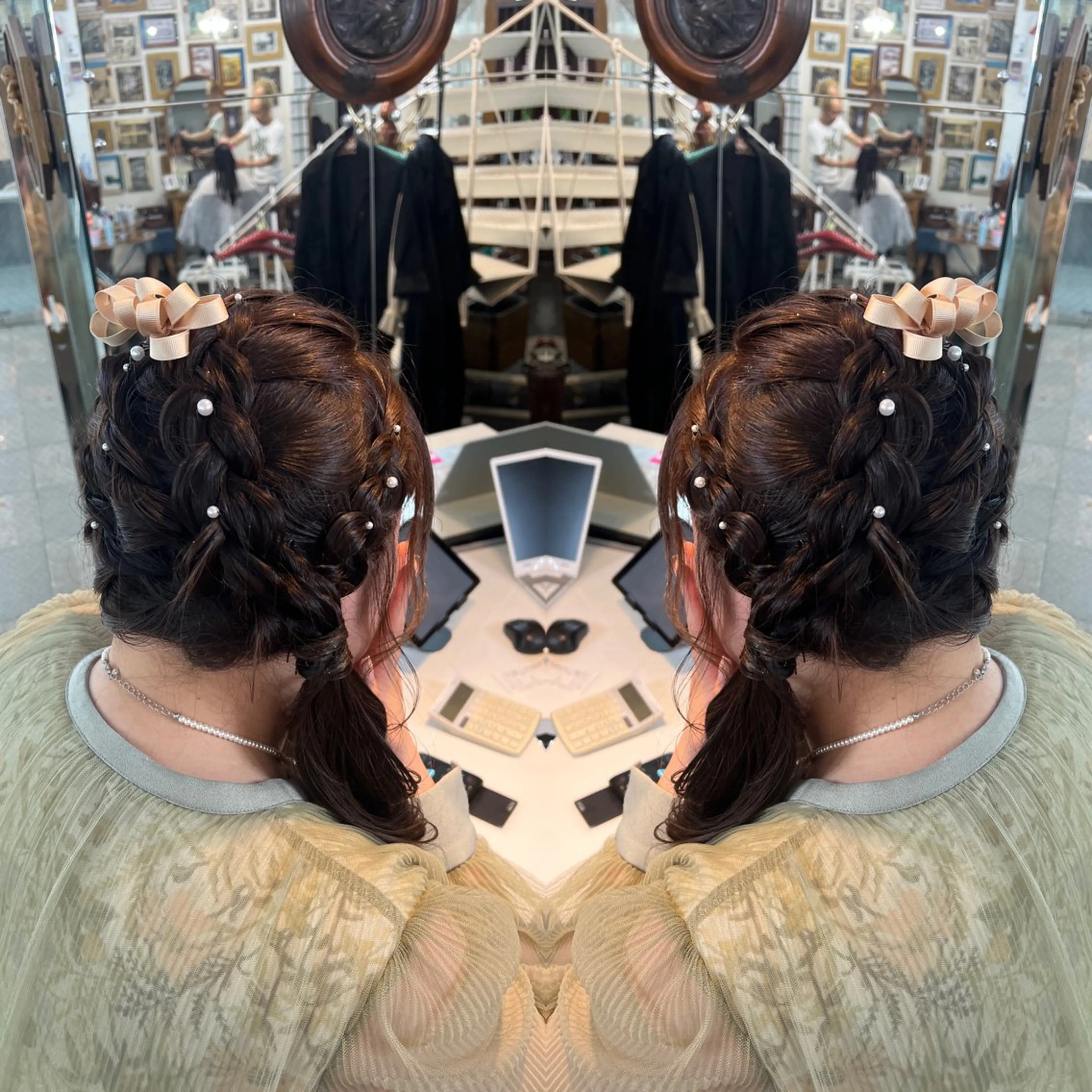 セミロング ヘアアレンジ ヘアセット レイヤー/ボブ/ ミニボブ/AOIのヘアスタイル