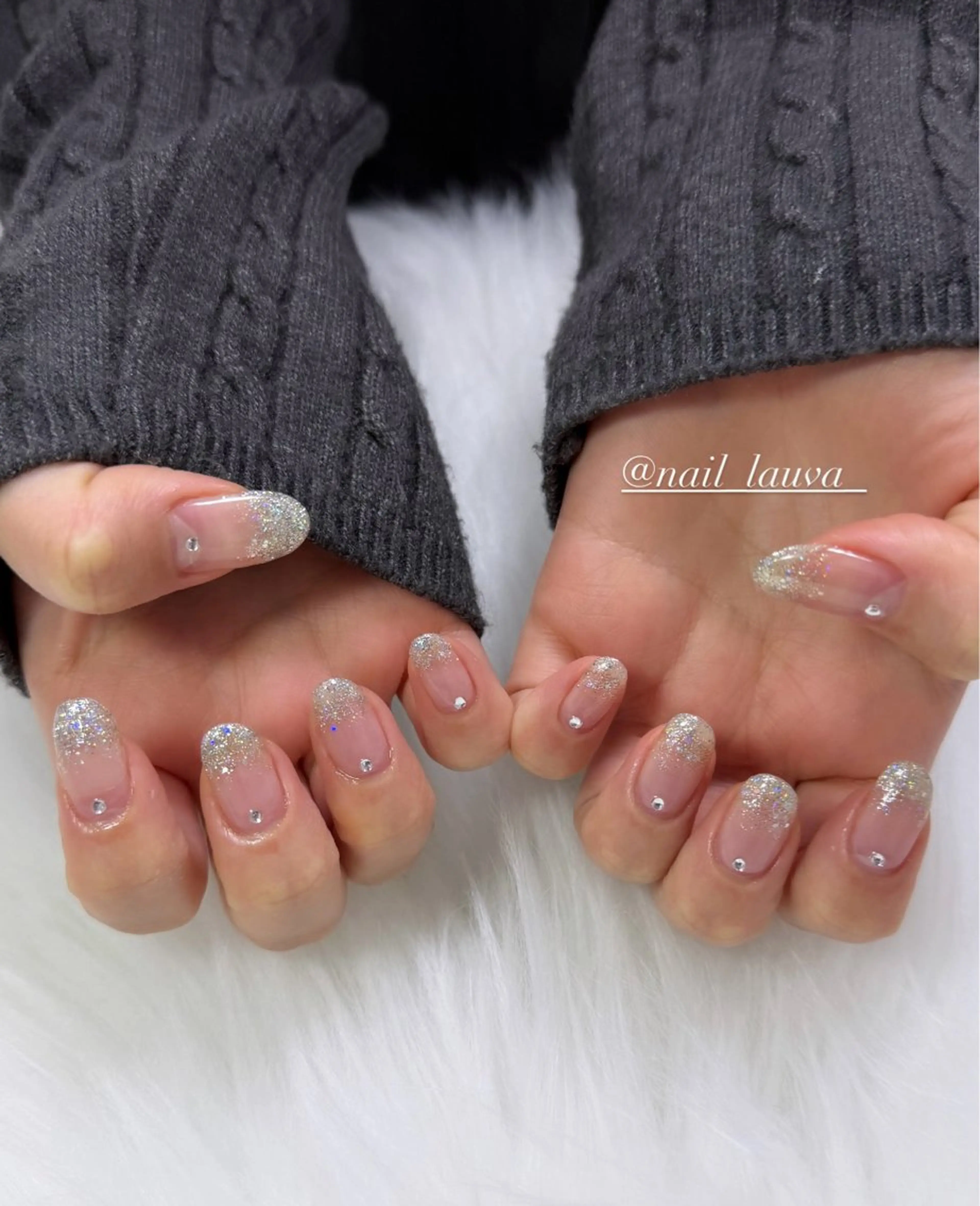 ネイル ラメ(グリッター) ラメグラデーション ハンドネイル lauva所属・nailsalon lauvaのネイルデザイン