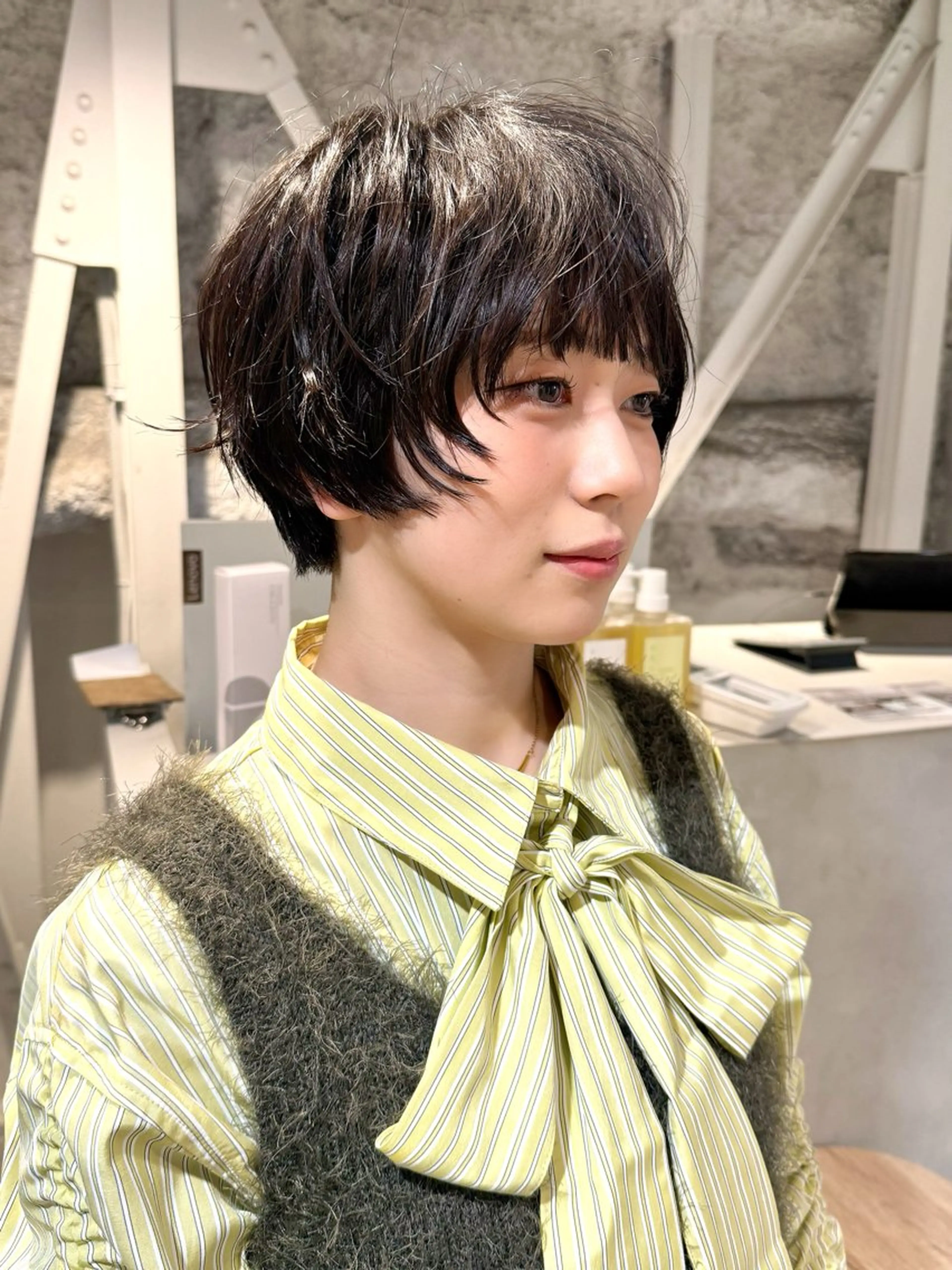 ショート カット ヘアカラー 骨格診断で絶対可愛い ✨丸みショート✨凌弥のヘアスタイル