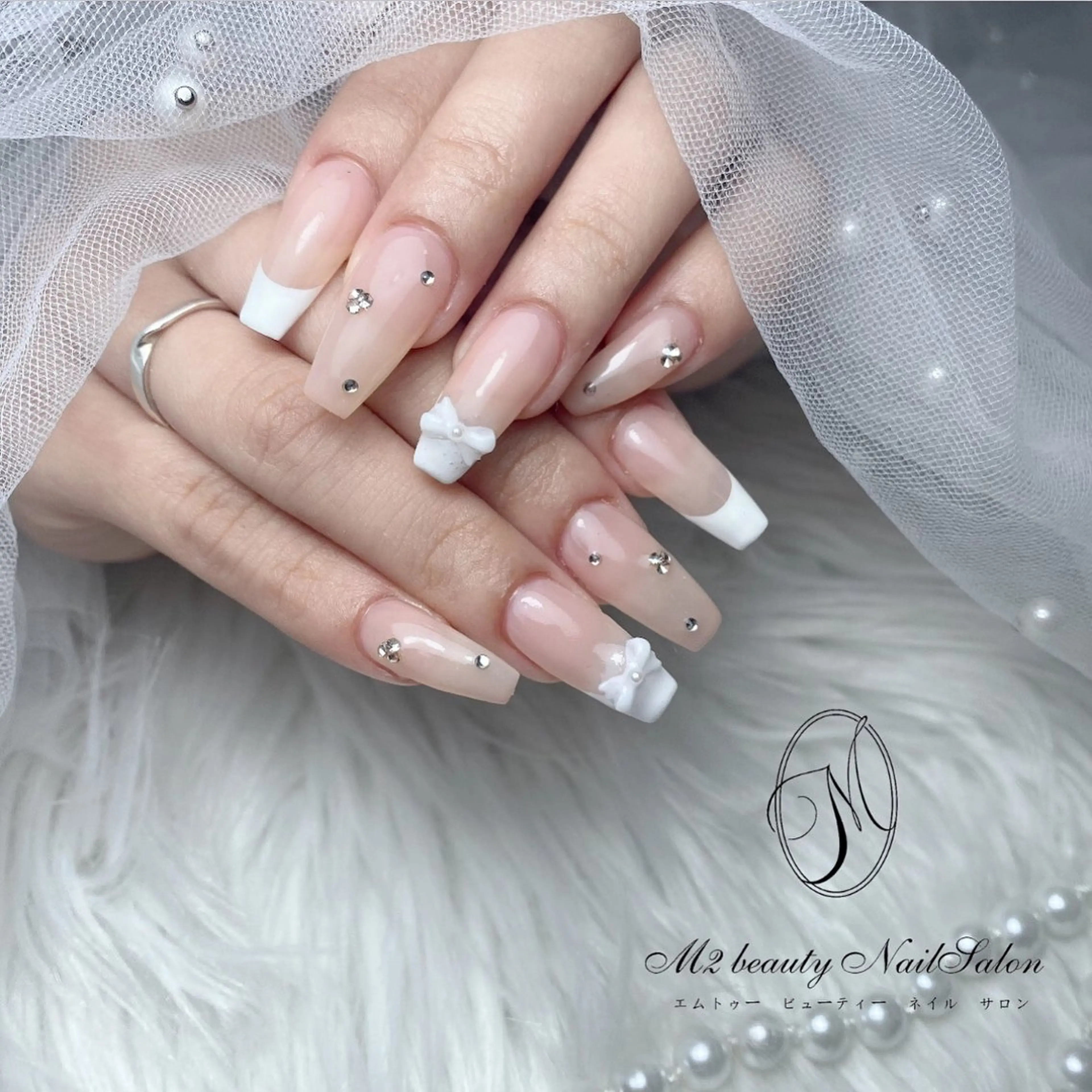 ネイル アートネイル 長さ出し ジェルネイル パラジェル スカルプネイル ハンドネイル M2 beauty Nankaのネイルデザイン