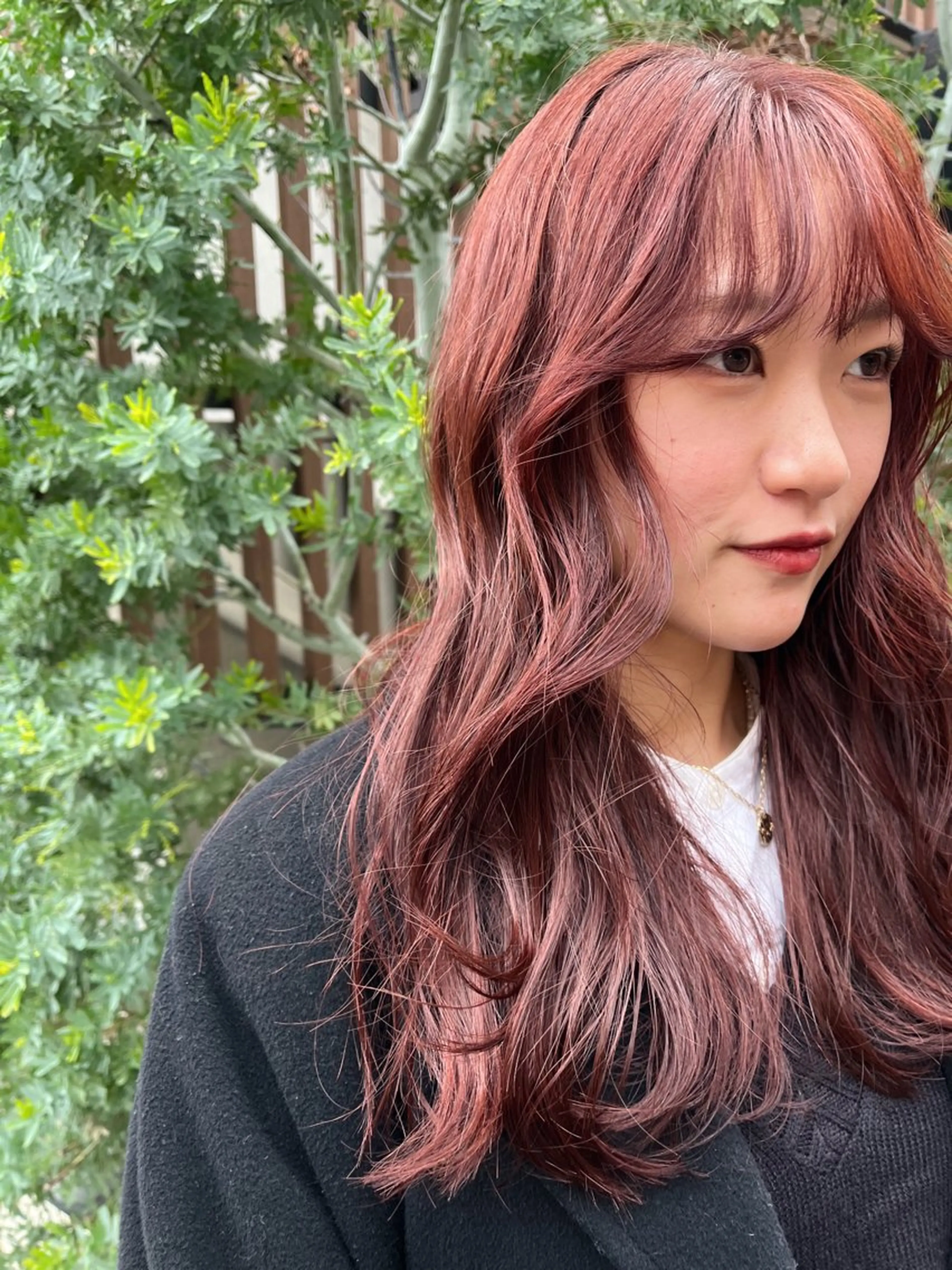 ロング カラー ブラウンカラー レッドカラー レッドブラウン 暖色/パーマ 🌼クニトウメイのヘアスタイル