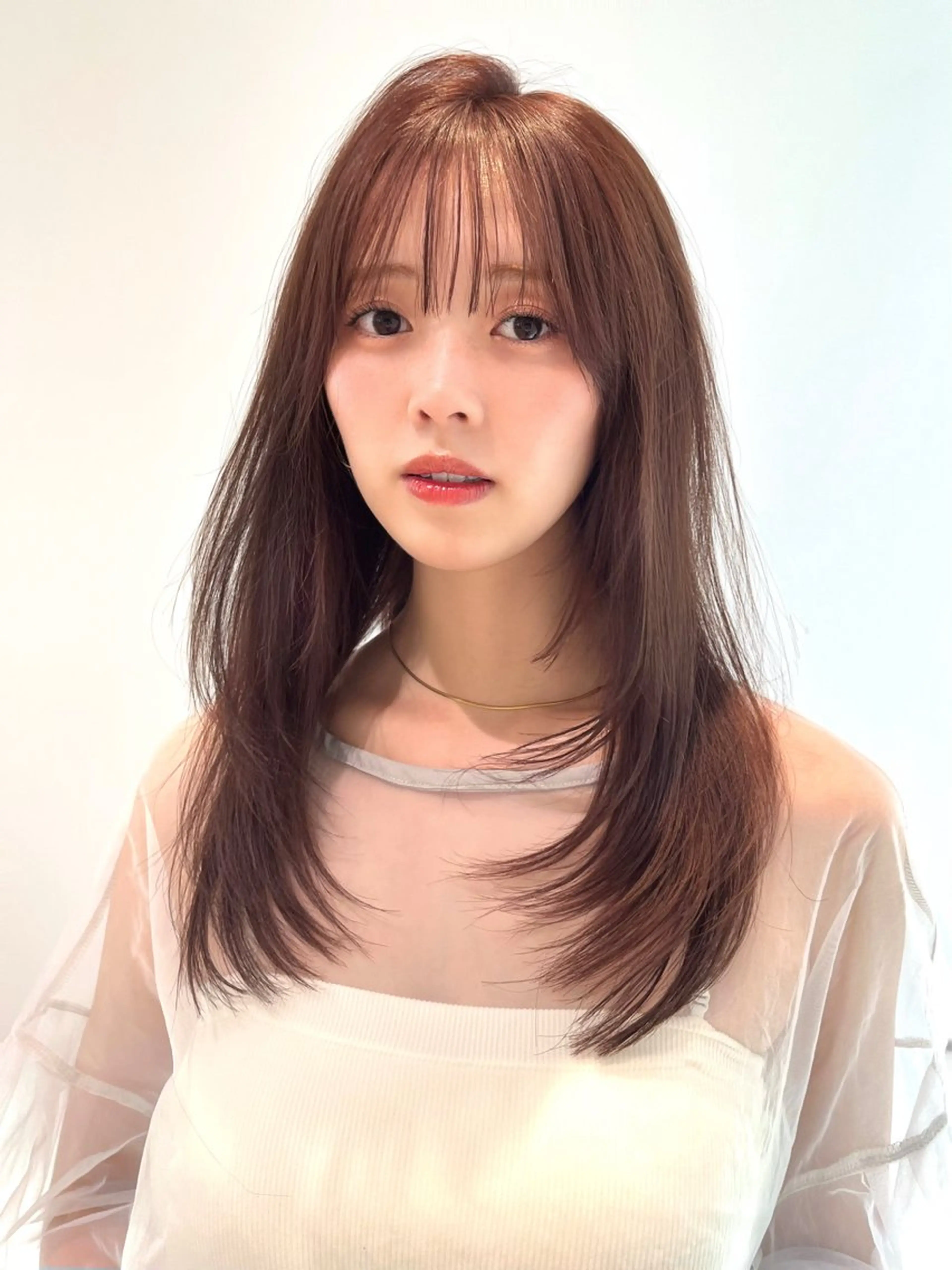 セミロング レイヤーカット カット PULSE yokohama所属・横浜駅/韓国レイヤー カット/髪質改善のヘアスタイル