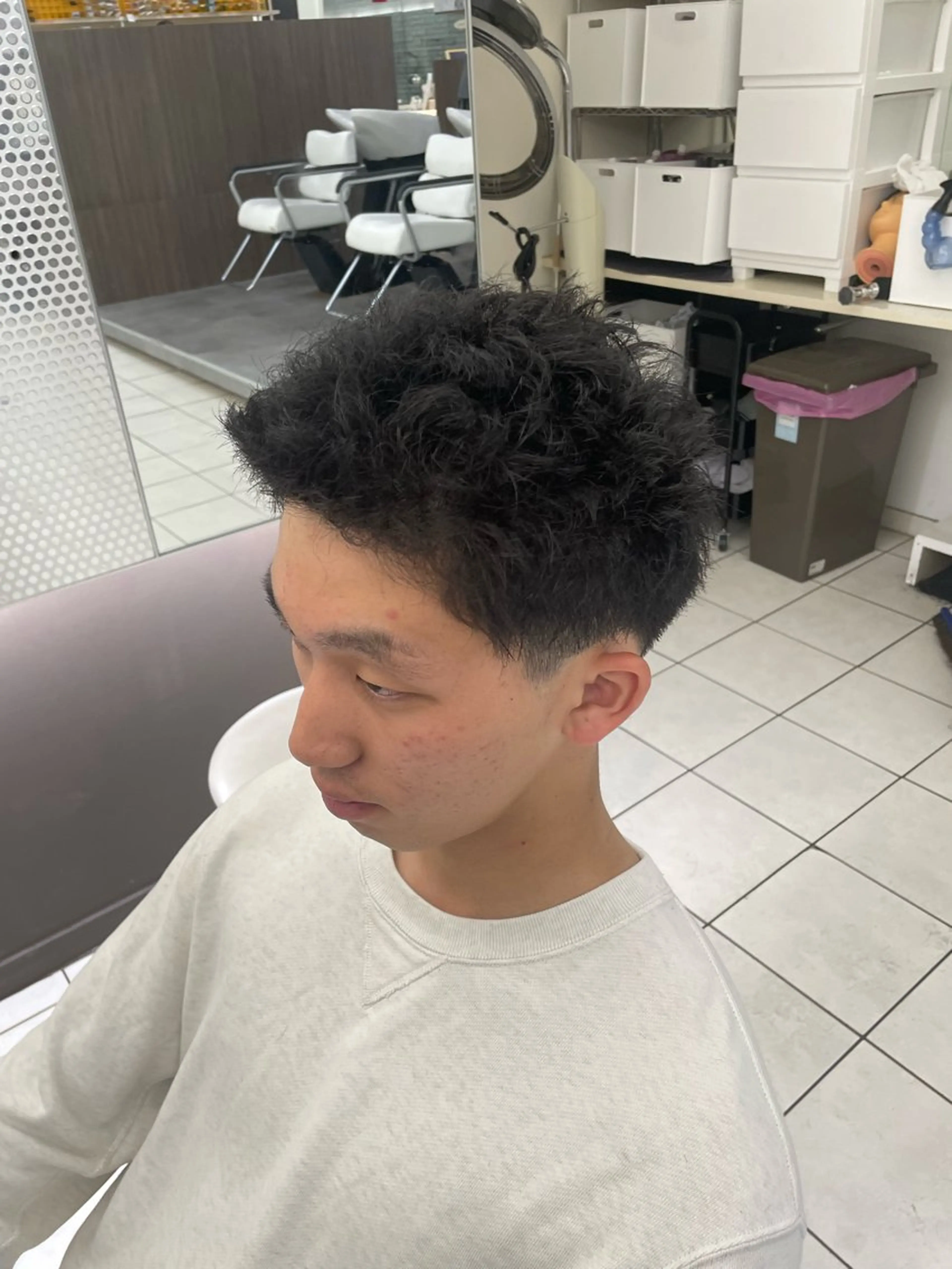 ショート 成瀬メンズ パーマ清水大隼のヘアスタイル