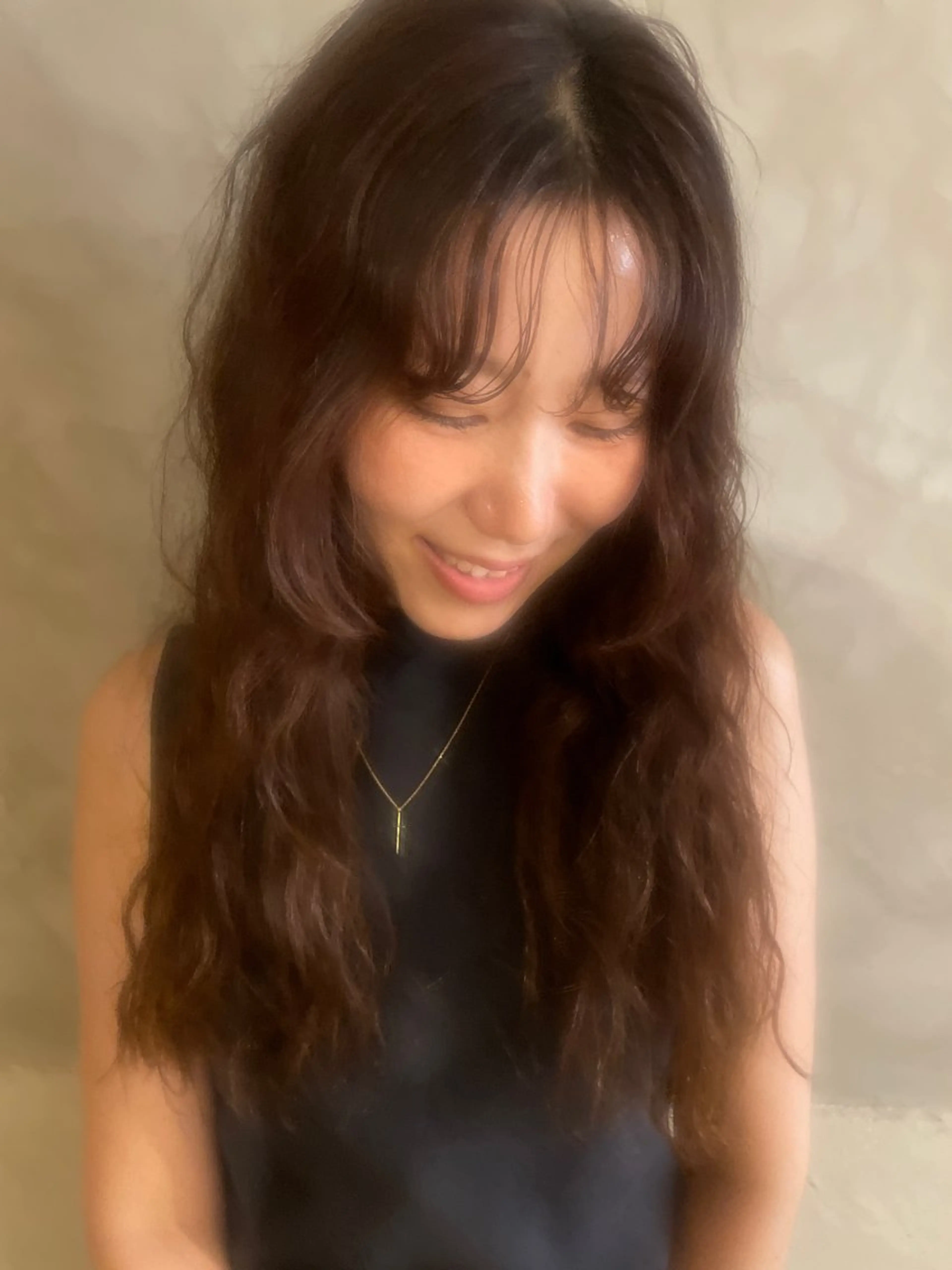 ロング パーマ カット パーマ トリートメント さの あやねのヘアスタイル