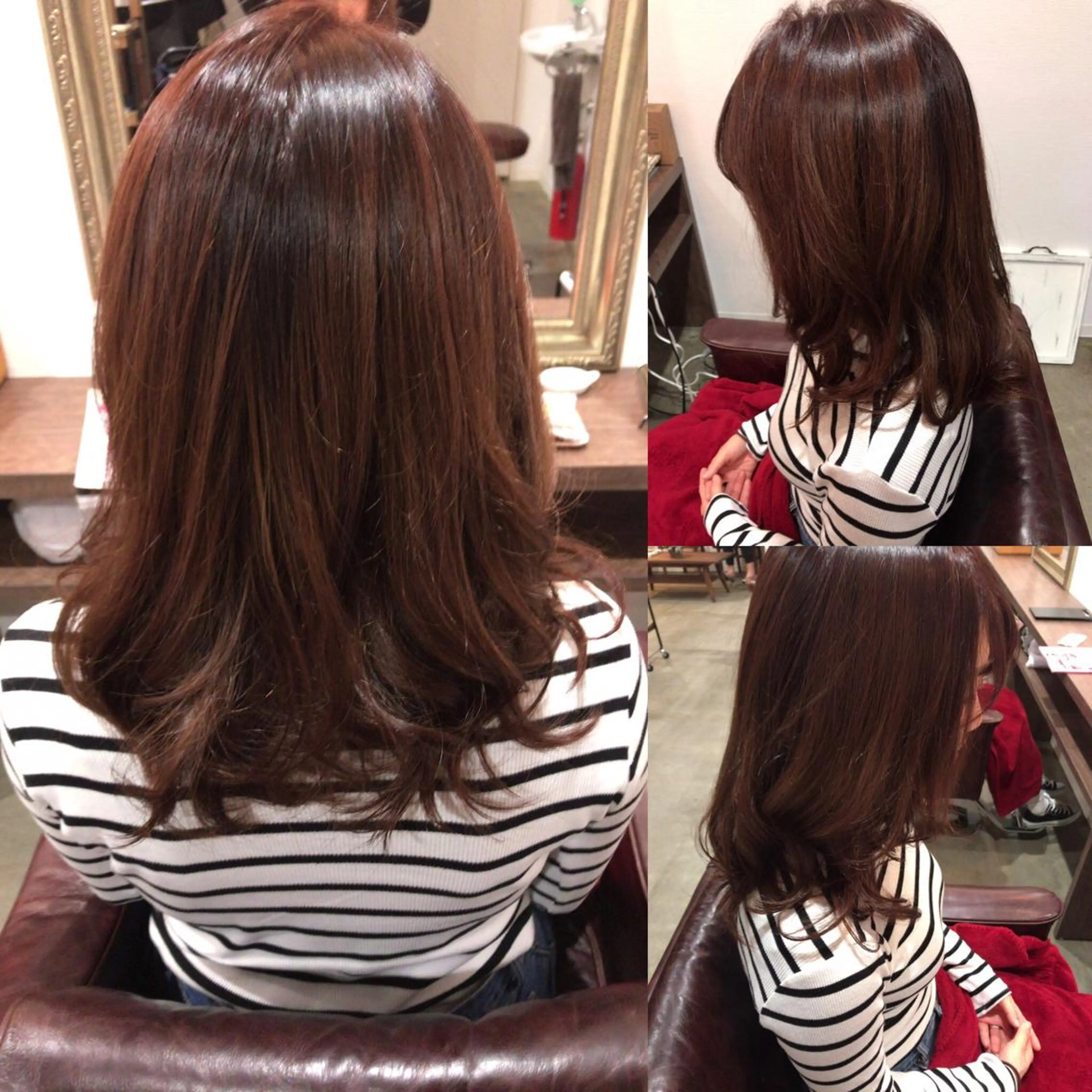 セミロング カラー レイヤーカット匠 イソザキノリユキのヘアスタイル