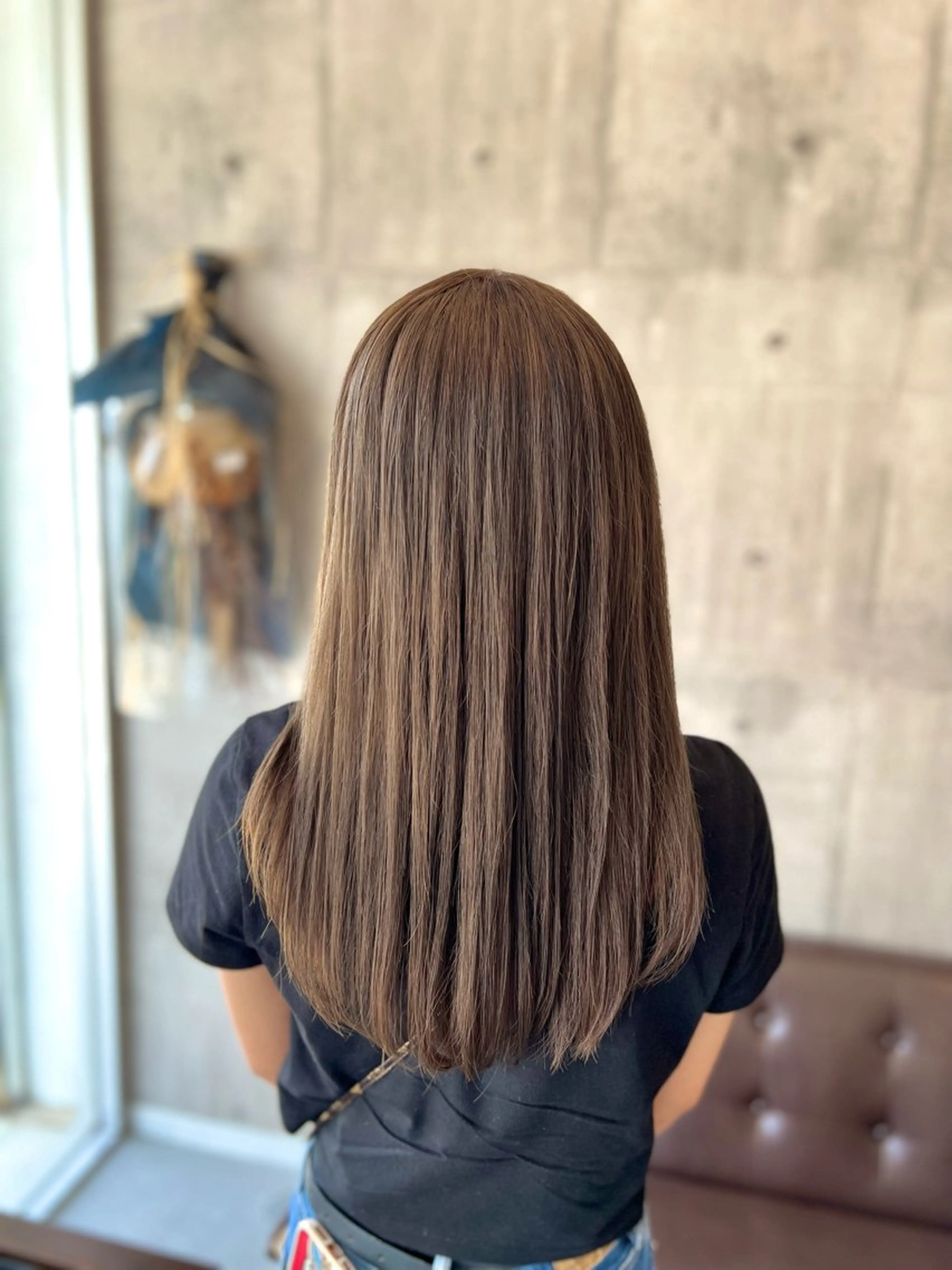 セミロング カラー アッシュ ベージュカラー ダブルカラー ヘアカラー Style Tのヘアスタイル