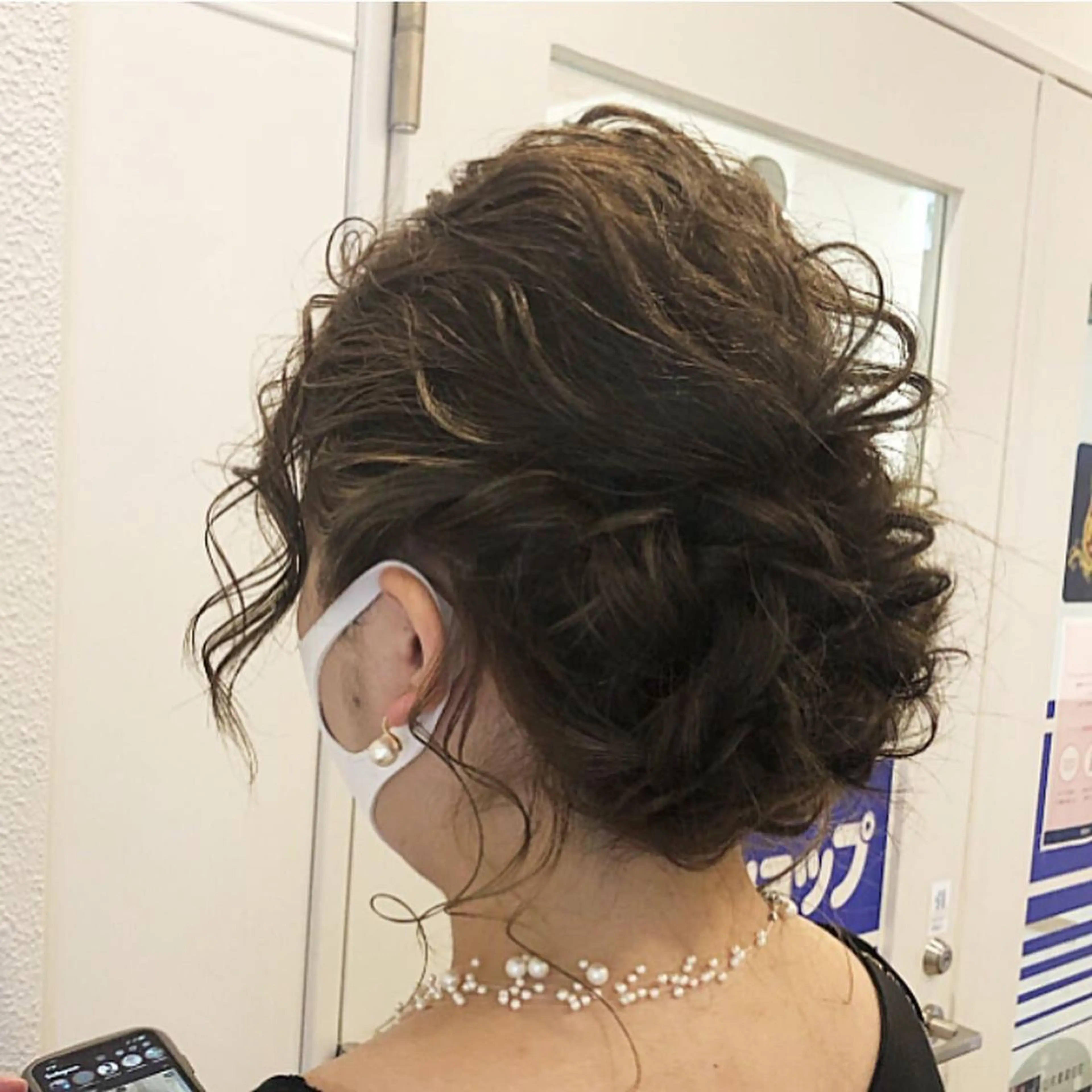 セミロング カラー ヘアアレンジ 結婚式・ブライダル おくれ毛 ✨🌿大人可愛い愛さ れhair🌿✨松本のヘアスタイル