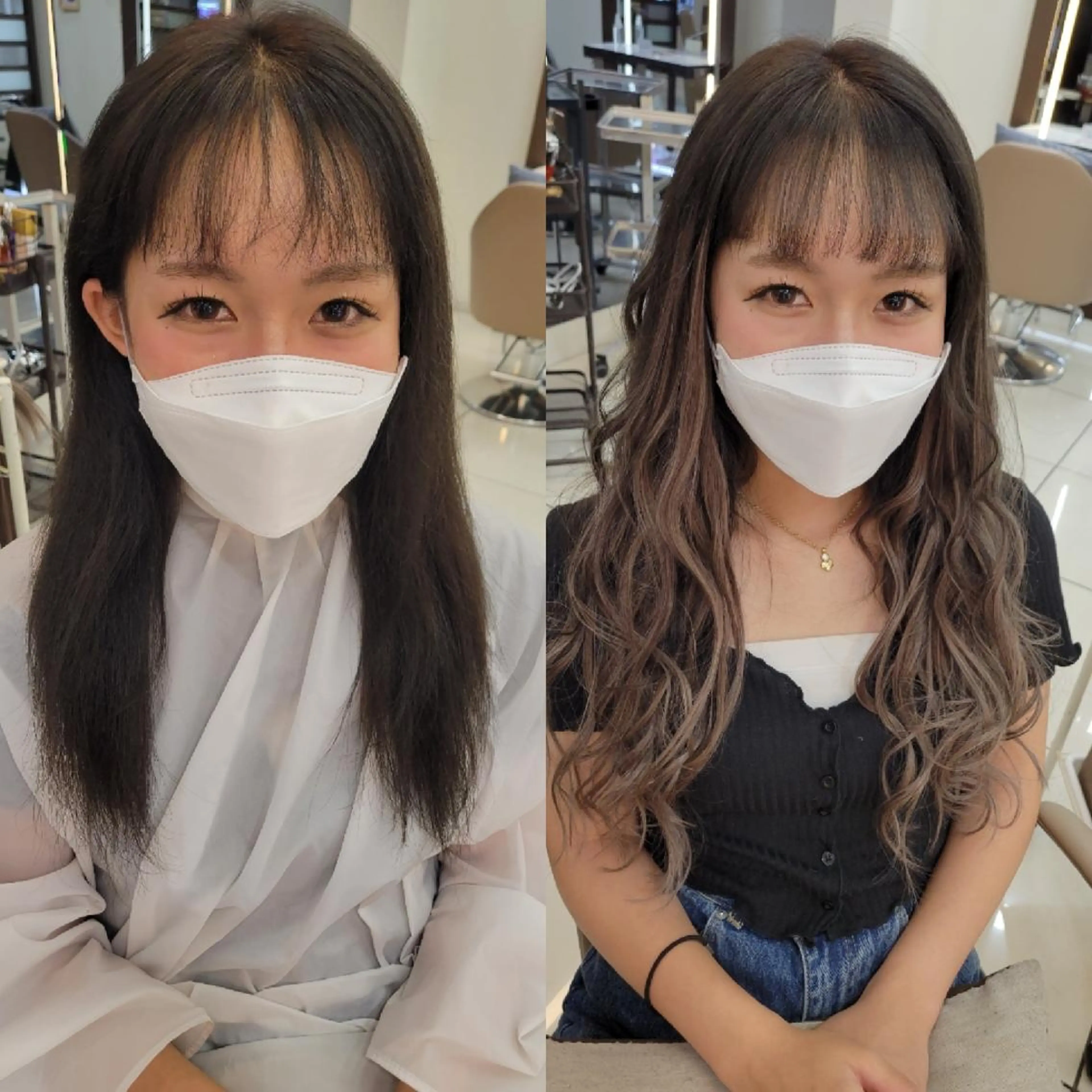 ロング カラー 羽エクステ🩷 🤍まき🤍のヘアスタイル