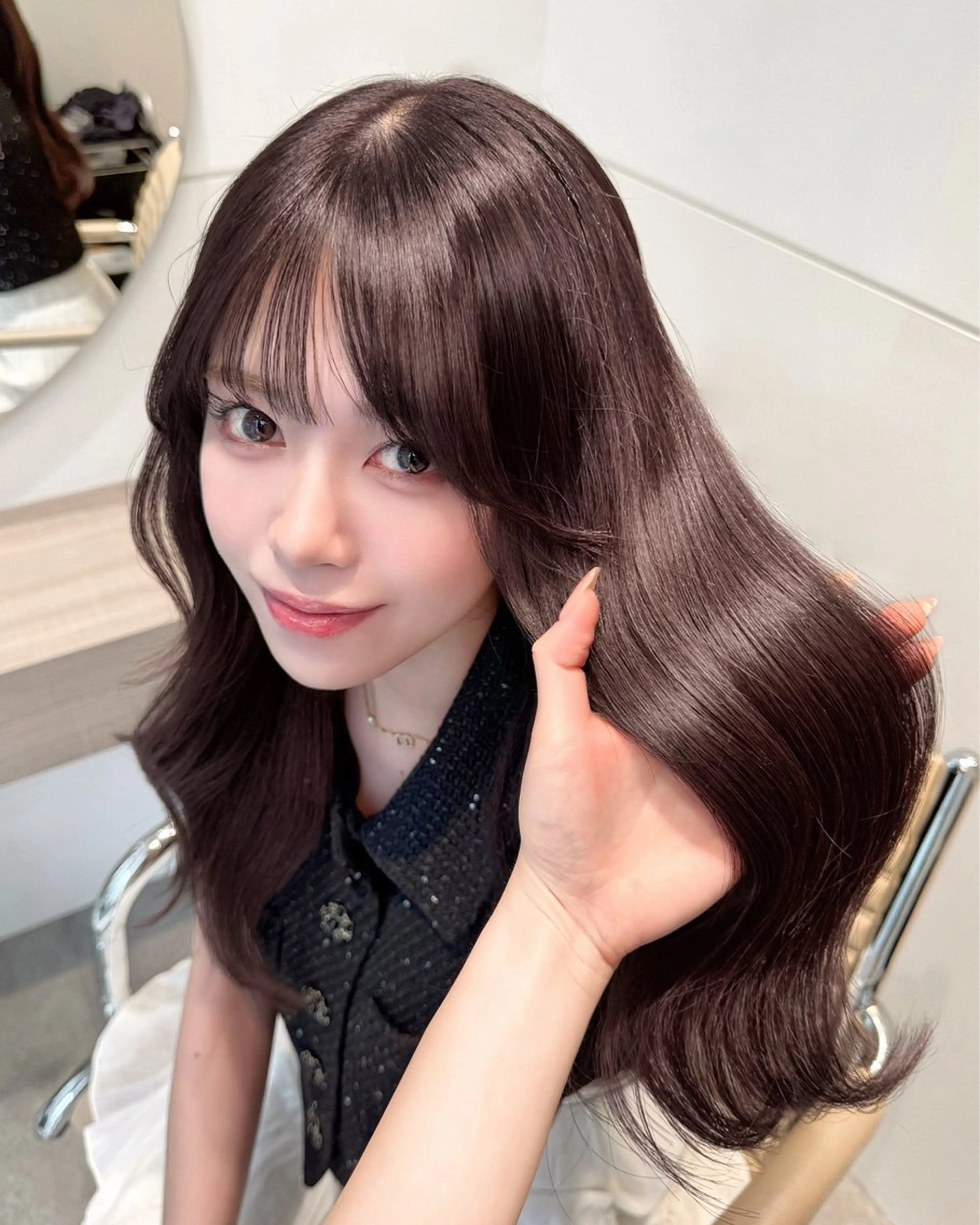 セミロング 𝑀𝐼𝐾𝑈🤍 SALOWIN銀座のヘアスタイル