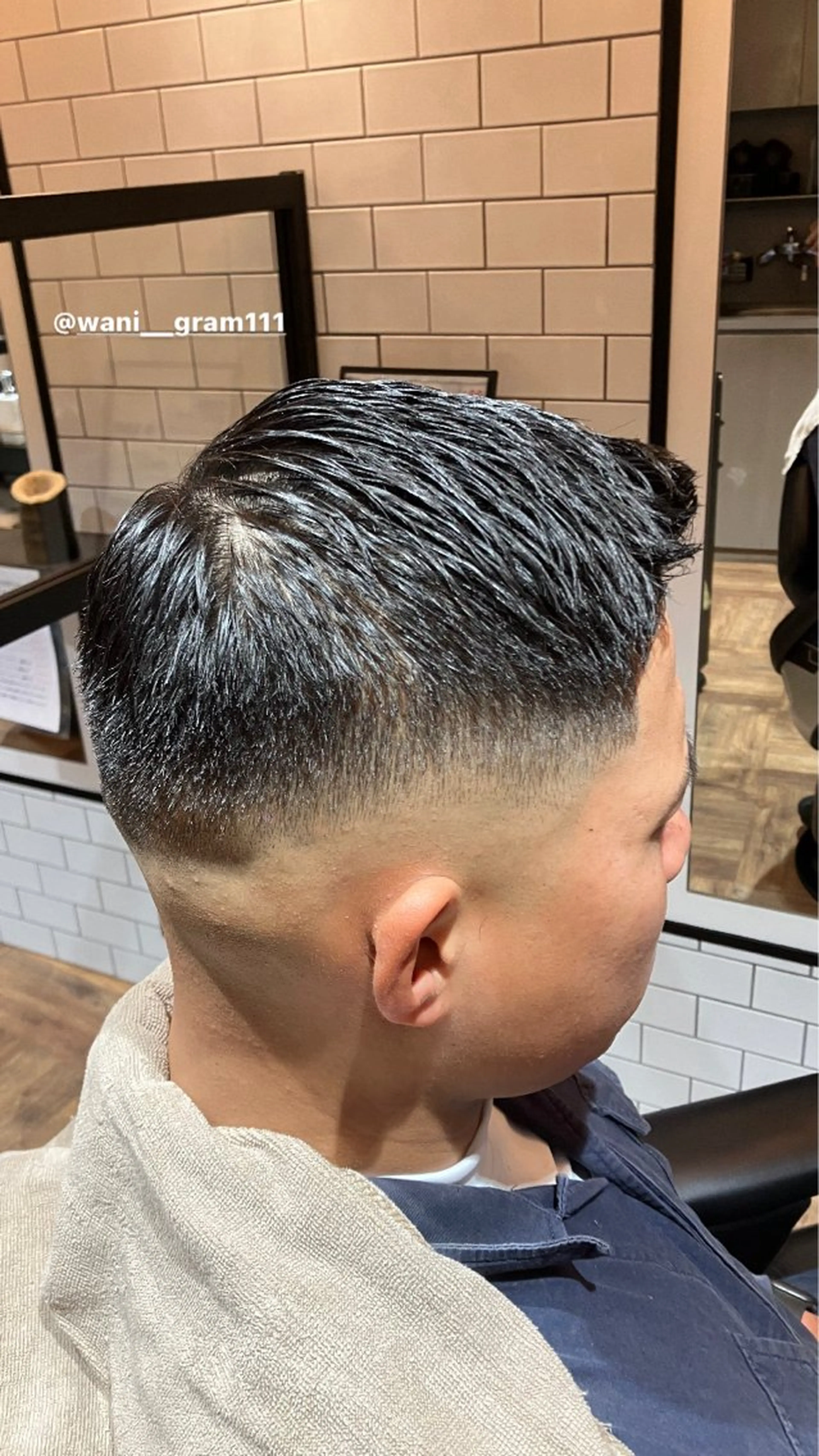 メンズ フェードカット スキンフェード BARBER SHOP 涼所属・岡村 海のヘアスタイル
