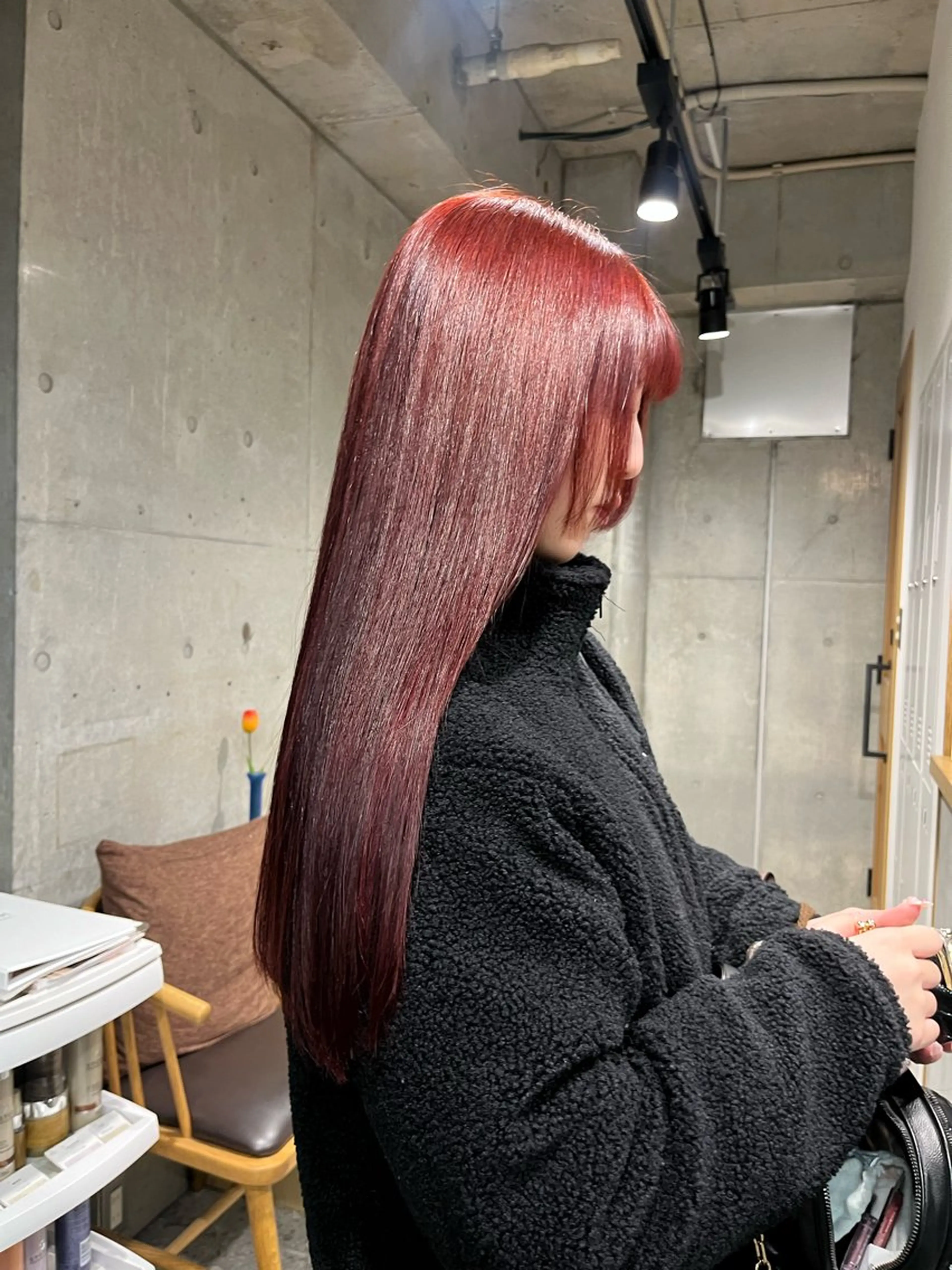 ロング カラー ボルドーカラー ️🩵LUFE ayano️🩵のヘアスタイル