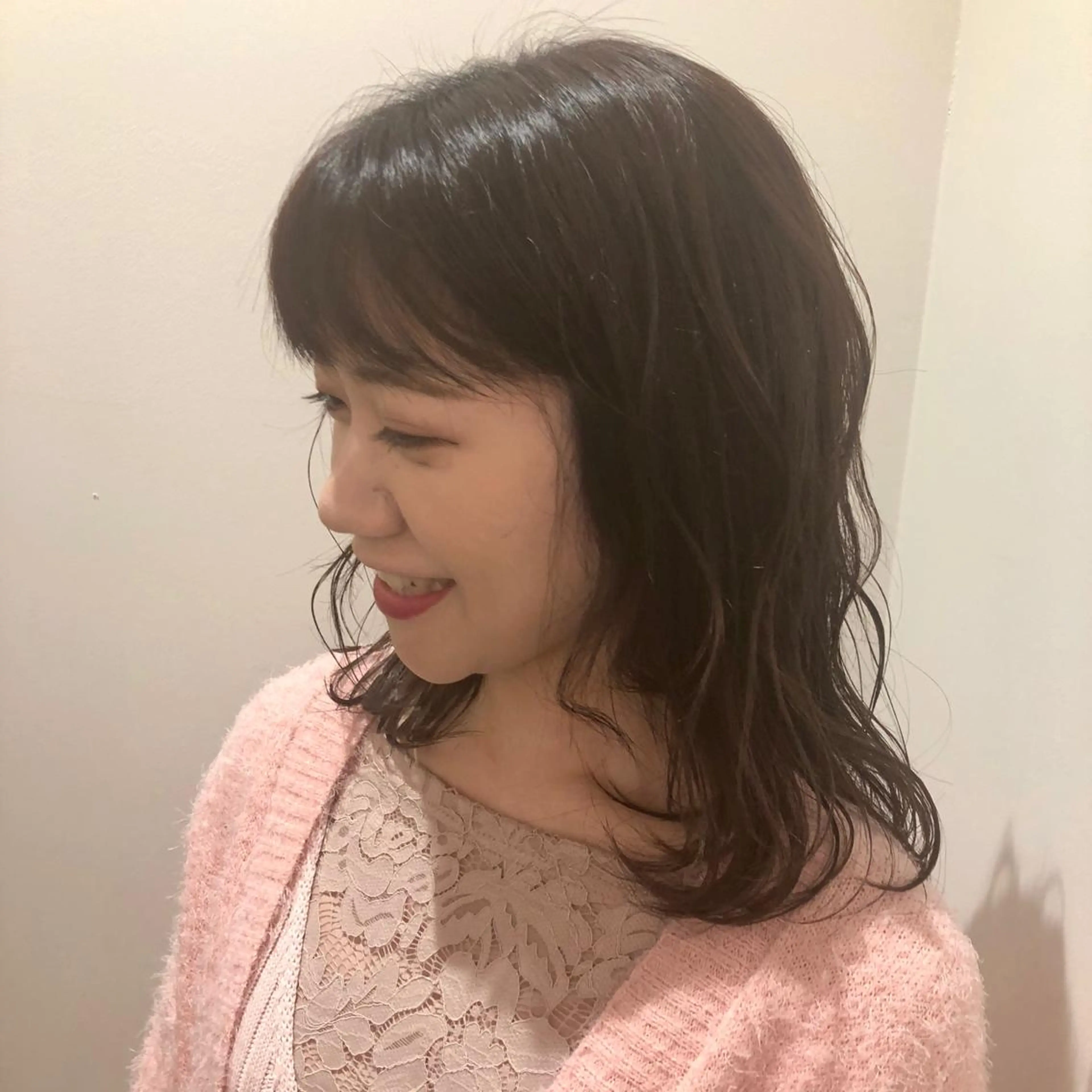 セミロング カラー アッシュ ブリーチ ラベンダーカラー ラベンダーアッシュ ブリーチなしカラー レイヤー/お顔まわり 暖色カラー🍑Amiのその他イメージ