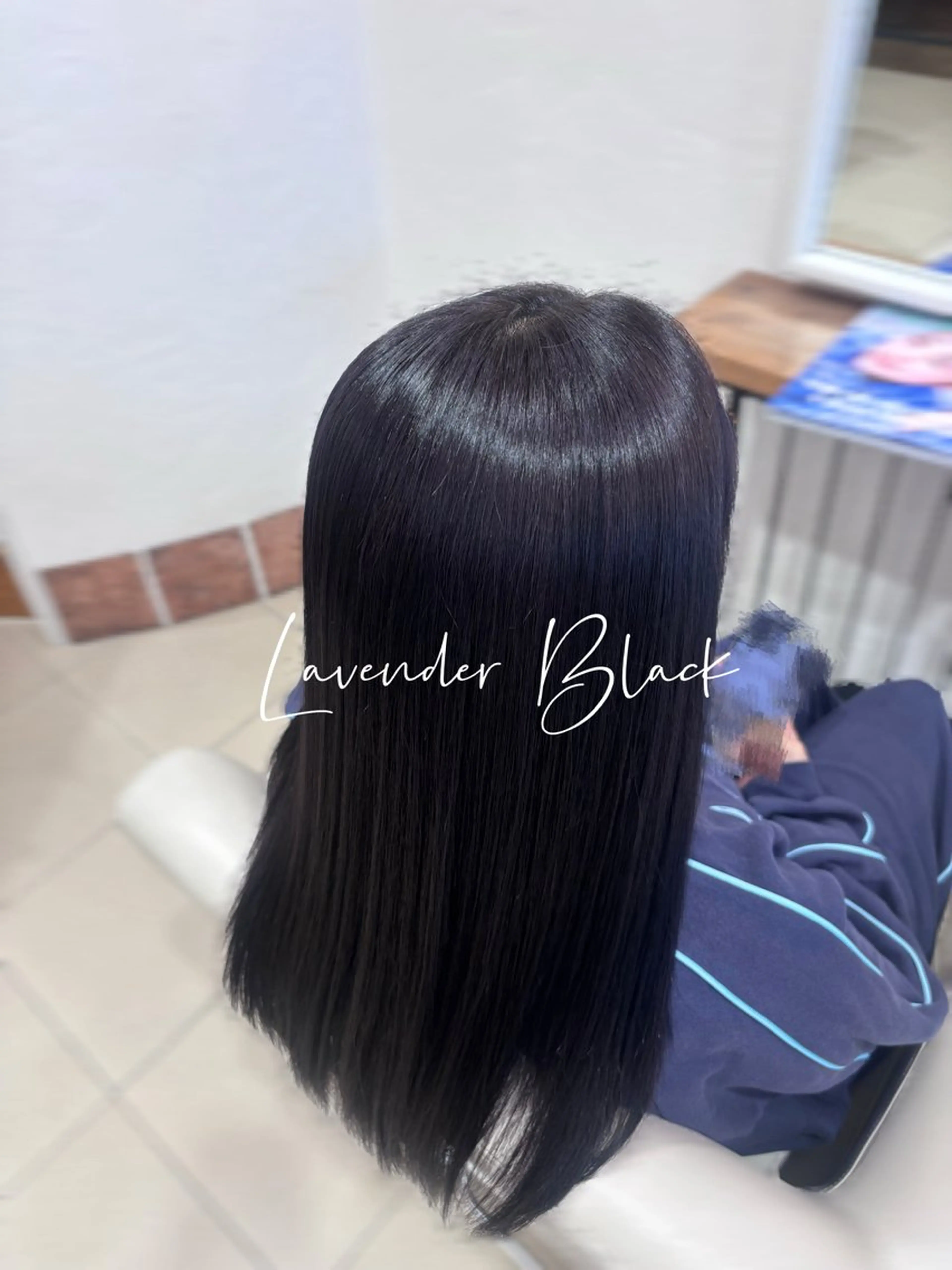 ロング カラー 黒髪 ブリーチ 透明感カラー ラベンダーカラー ブリーチなしカラー ヘアカラー 井上 昴のヘアスタイル