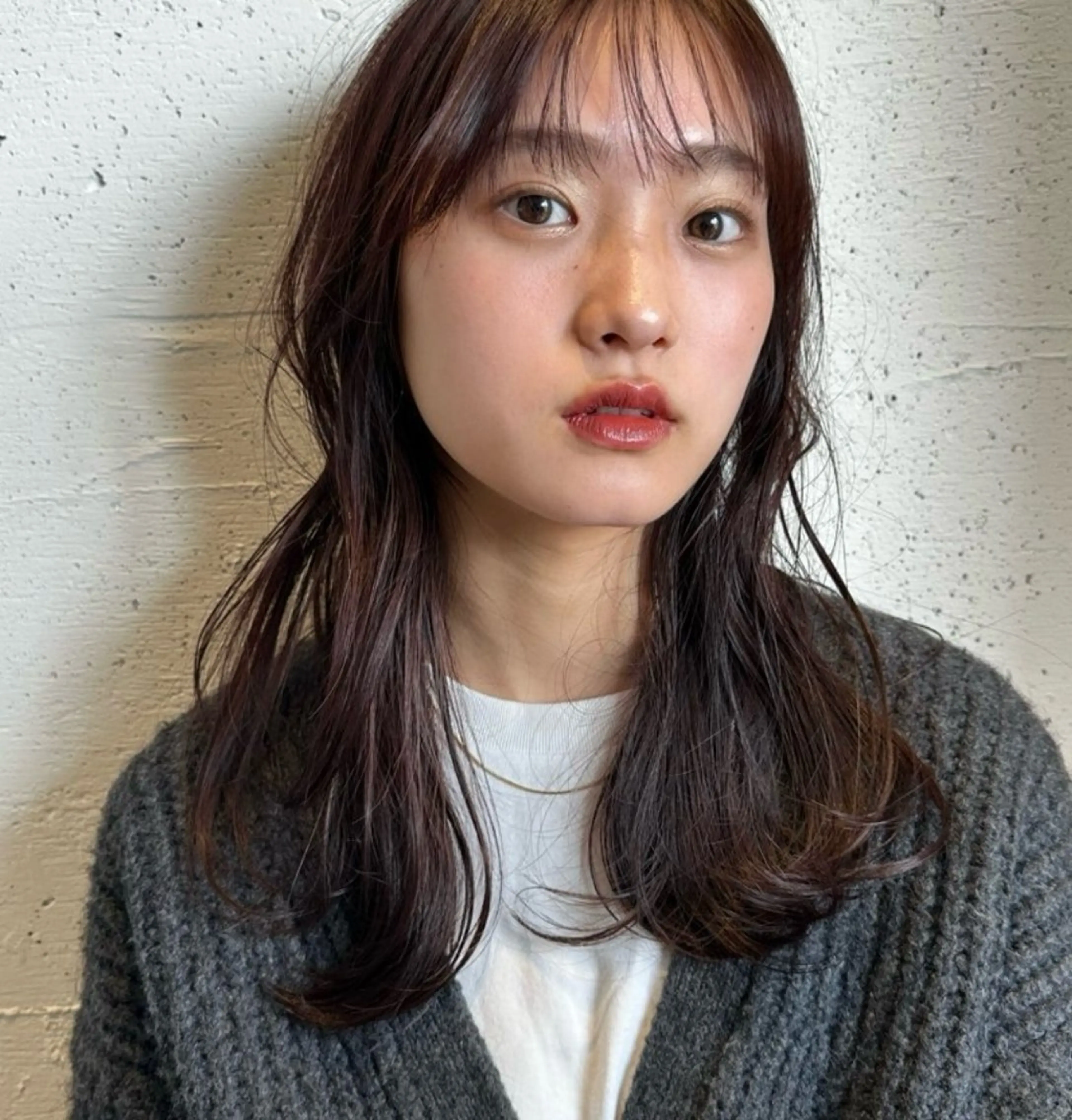 セミロング カット ヘアカラー 藤尾 萌々のヘアスタイル