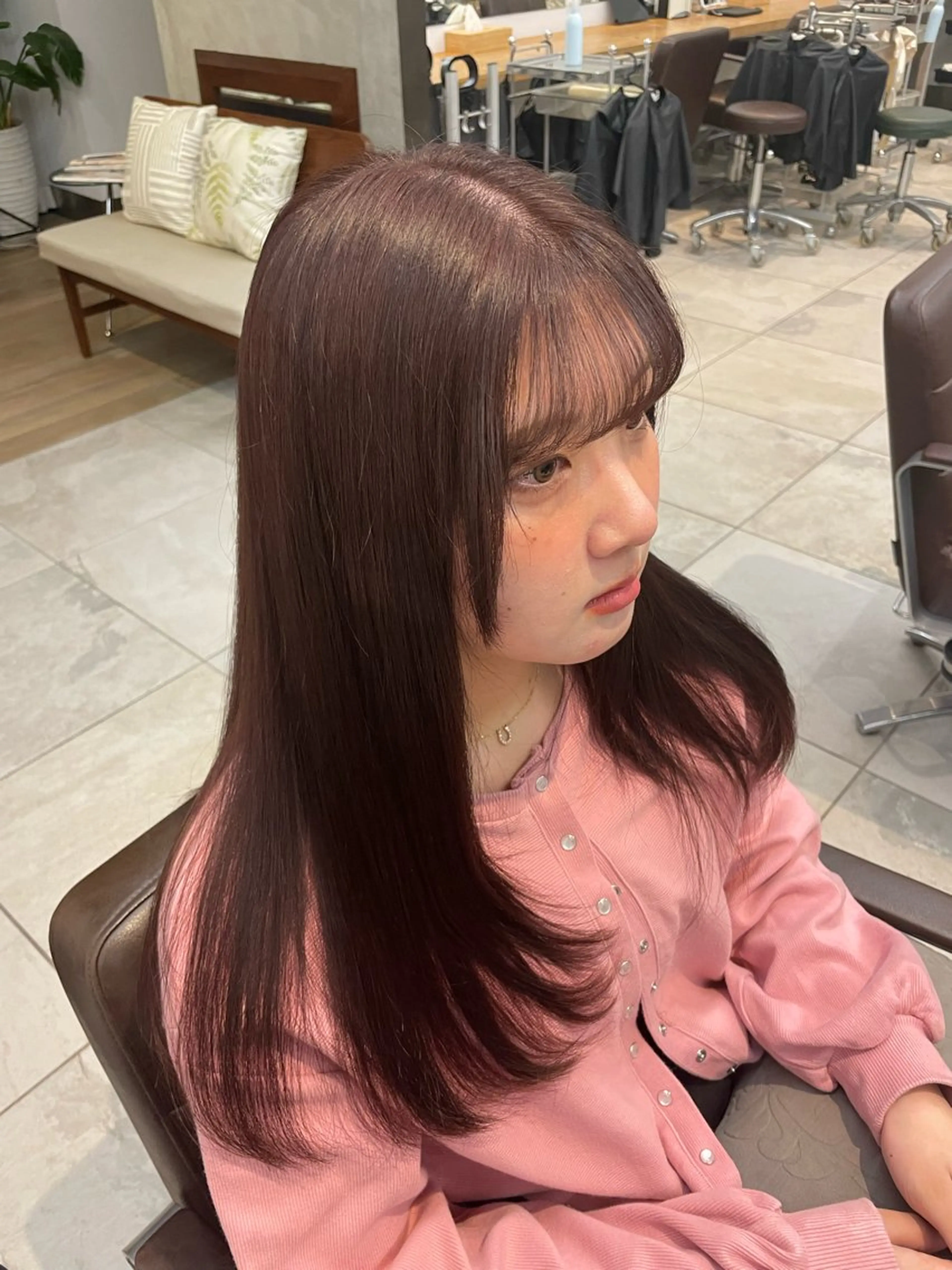 ロング カラー ラベンダーカラー ピンクカラー ヘアカラー カットモデル募集🫧 Meiのヘアスタイル