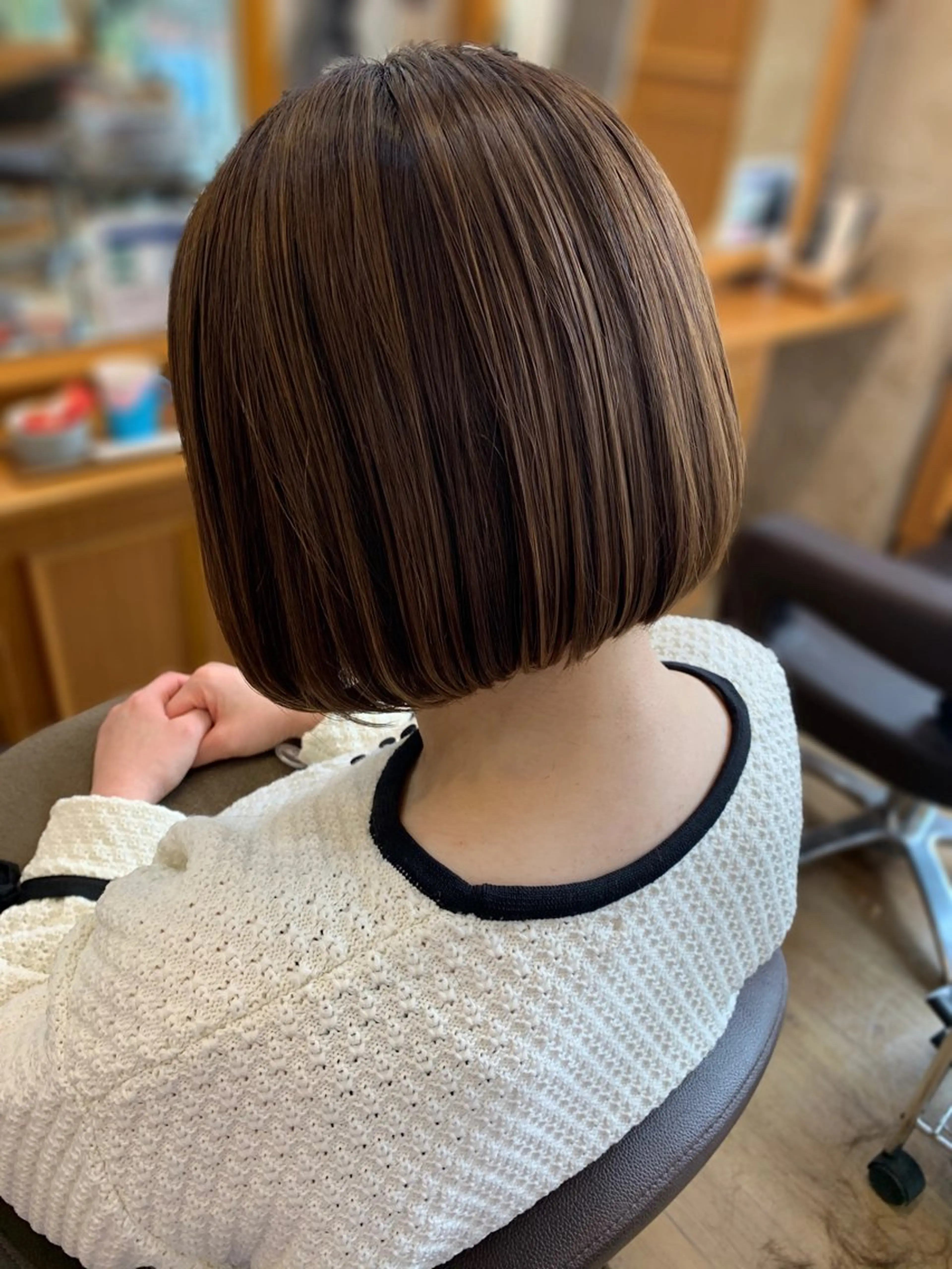 【朝もう30分寝れます🐓シャキーンにならない】カット+縮毛矯正+オージュア4stepトリートメントの写真