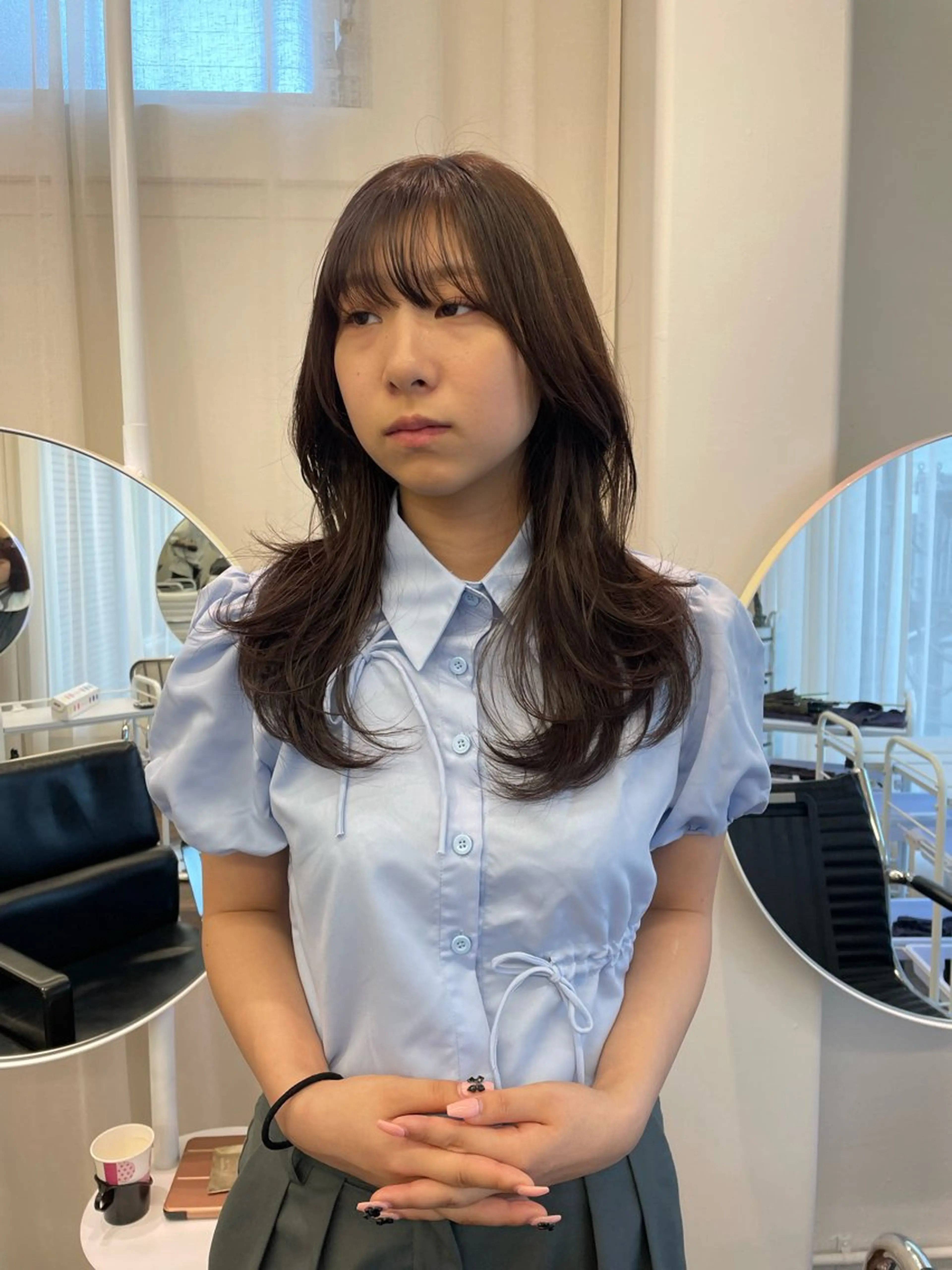 ロング カラー レイヤーカット ウルフカット カット ヘアカラー トリートメント レイヤーカット🎀 kanaのヘアスタイル