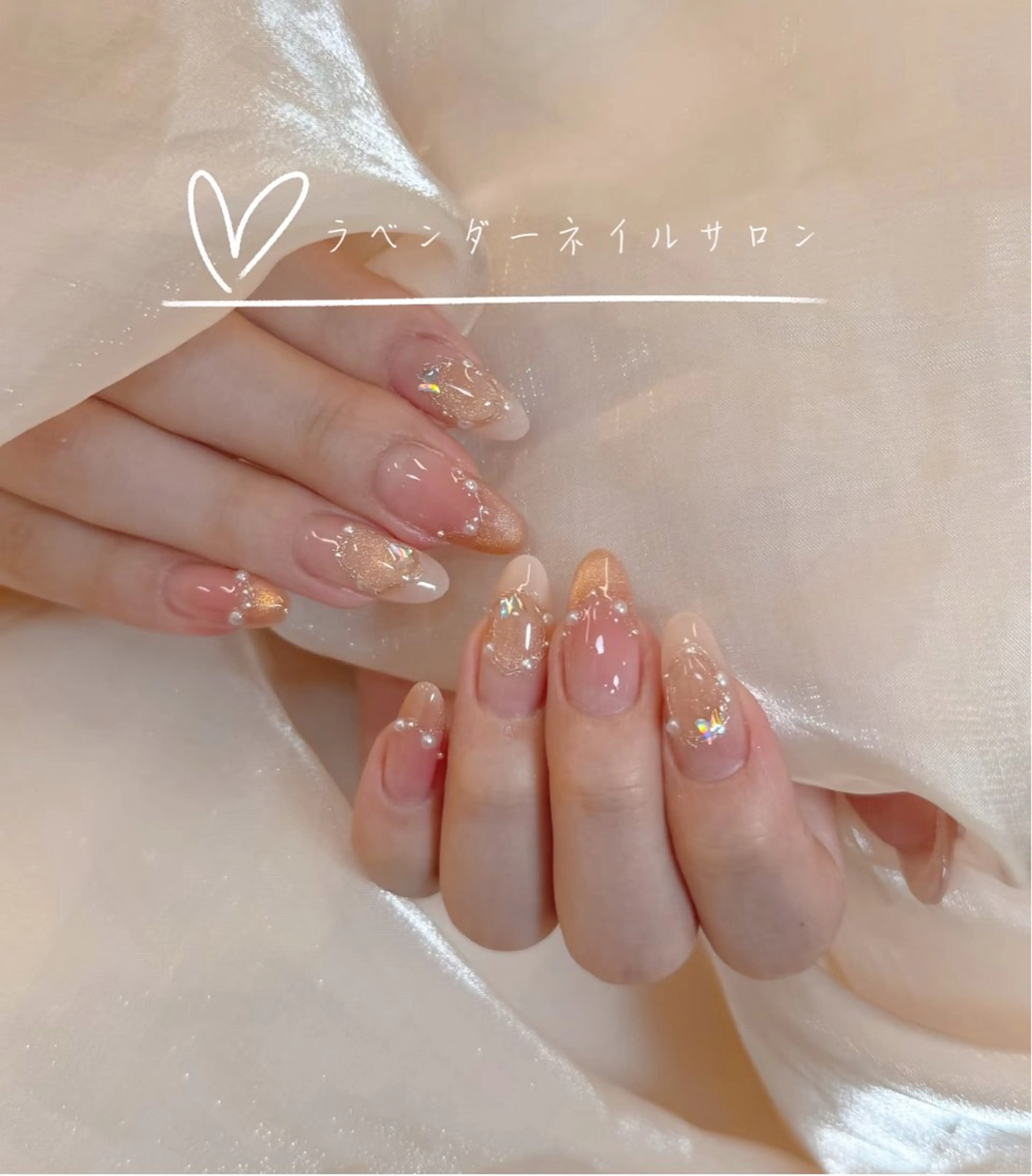 ネイル ハンドネイル ラベンダー💖日暮里 ルル💖ネイルのネイルデザイン