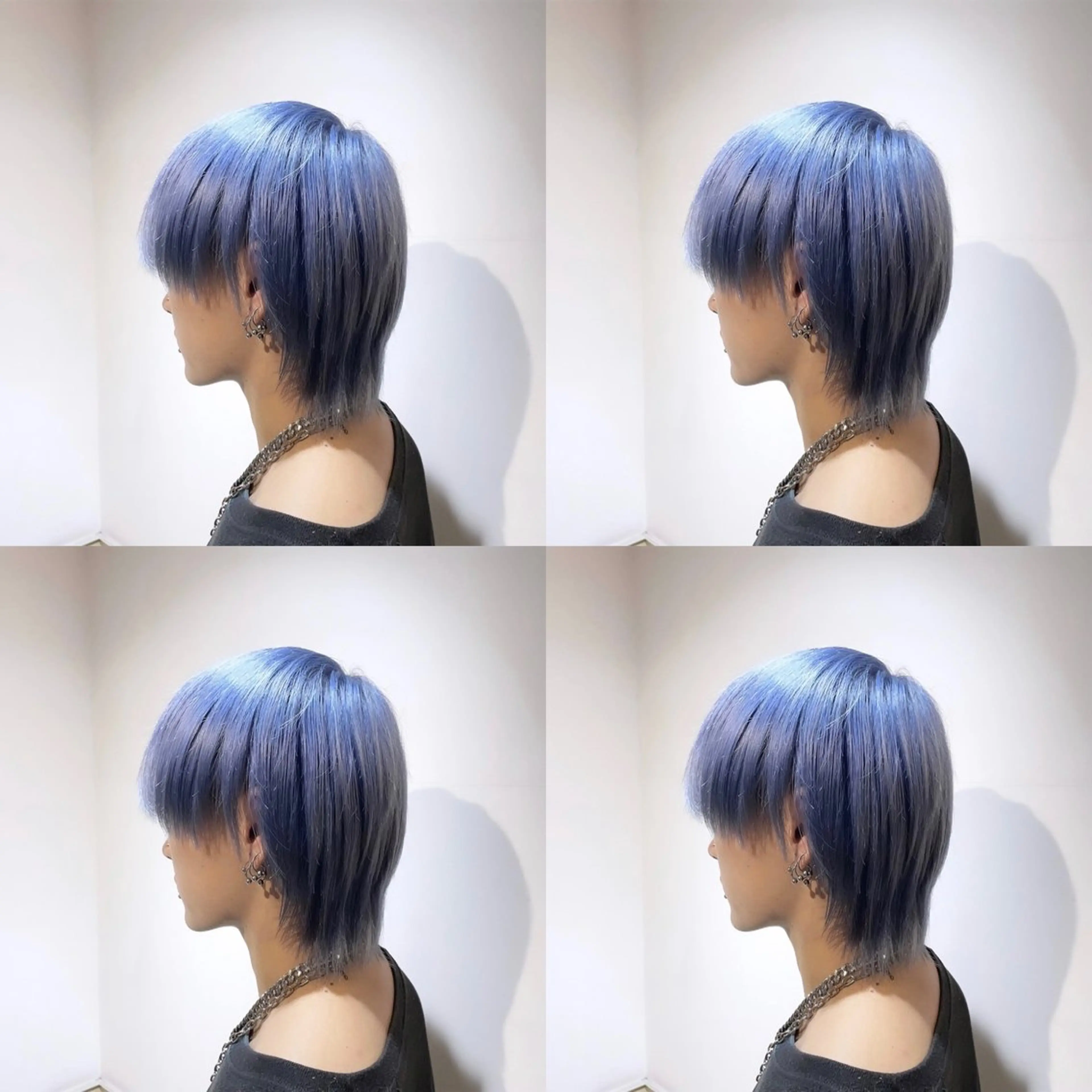 ショート カラー ブルーカラー シルバー 🌟トップデザイナー 高橋🌟のヘアスタイル