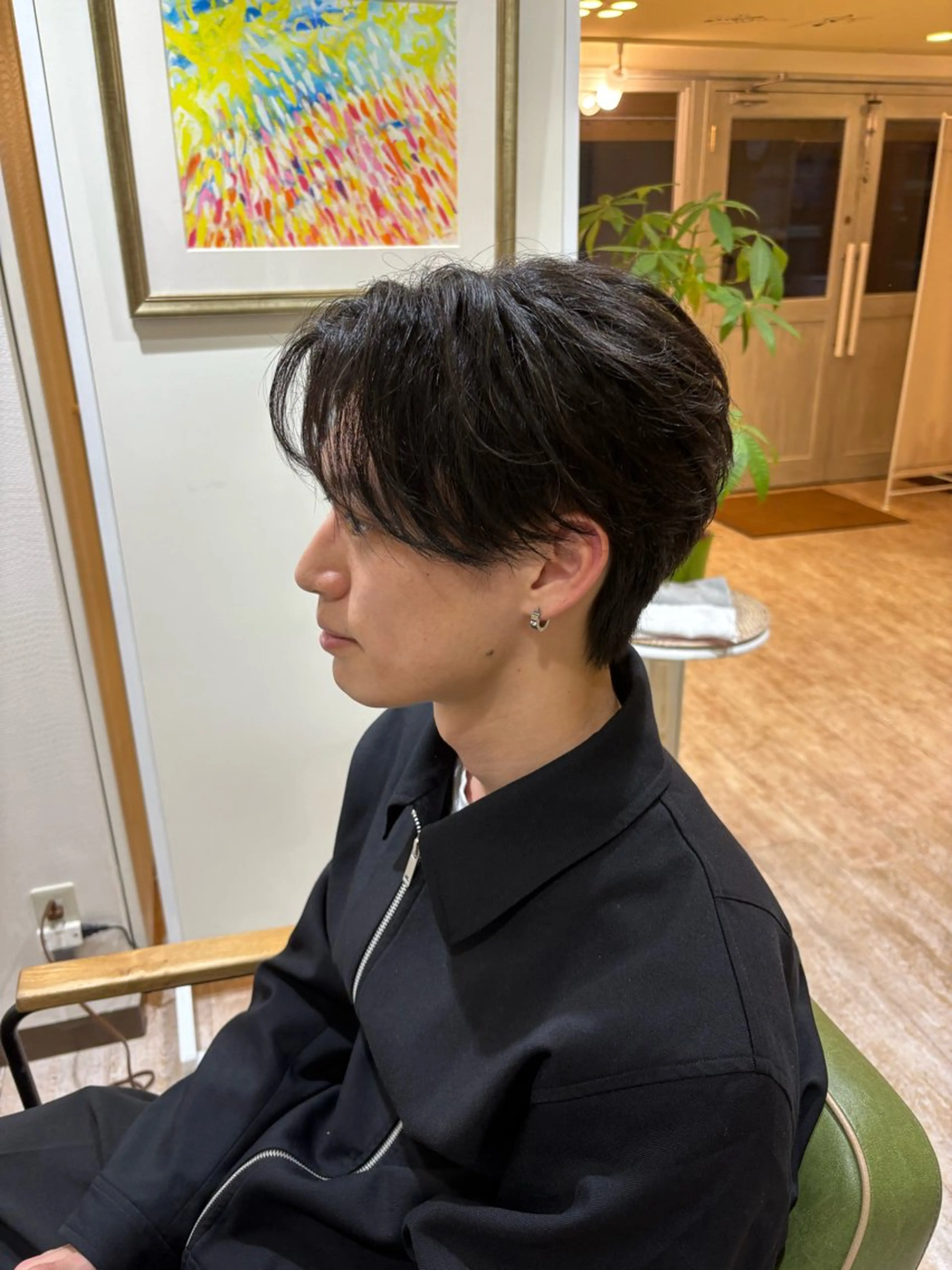 ショート メンズ センターパート メンズ就活ヘア メンズ韓国風 韓国風ヘア カット ヘアセット AIN.ANLY.所属・顔まわりカット/レイ ヤーカット/小池 祐のヘアスタイル