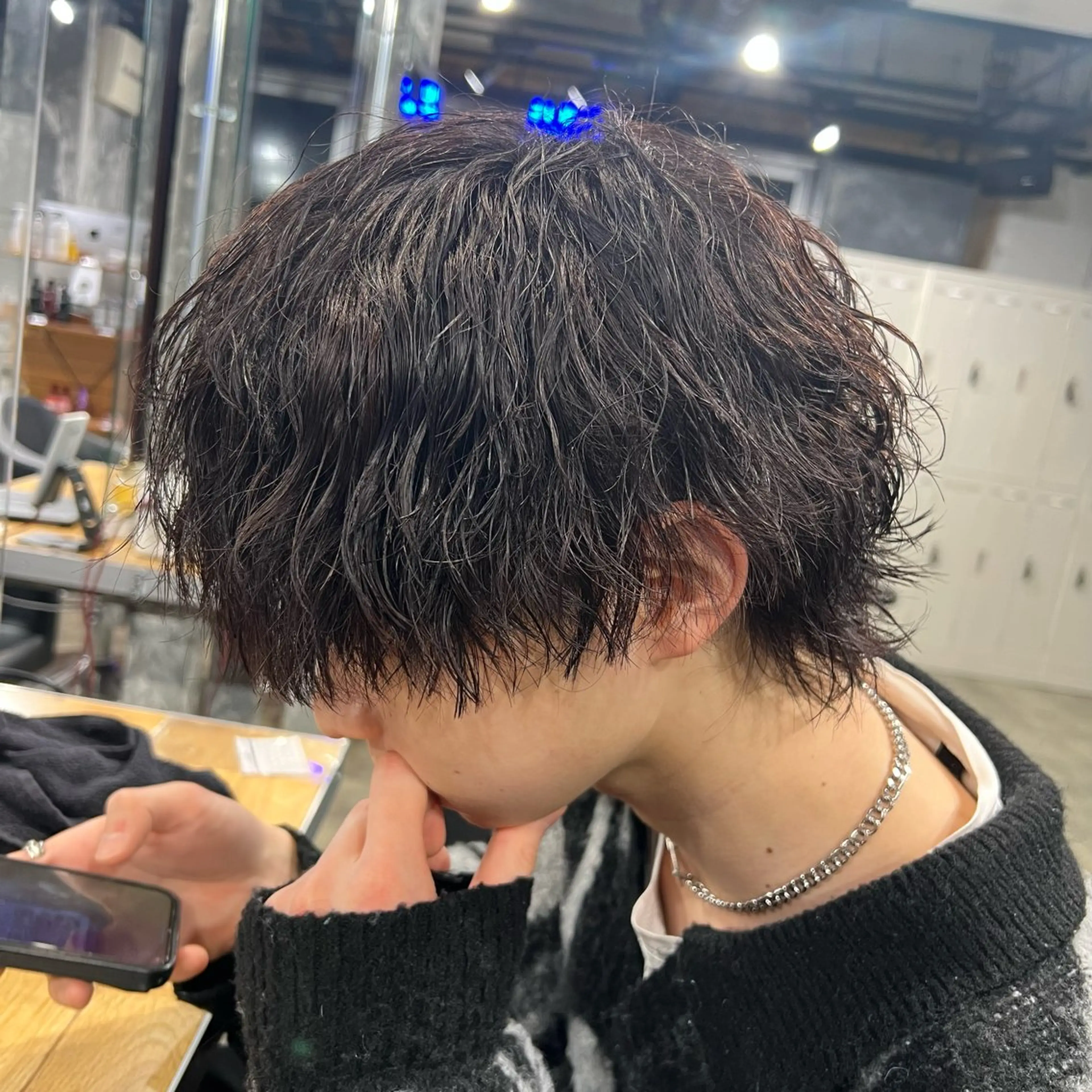 ショート カラー パーマ ヘアアレンジ メンズ キッズ アップバング センターパート メンズハイライト マッシュ メンズパーマ 🔷横浜1のパーマ 職人🔷将太郎のヘアスタイル