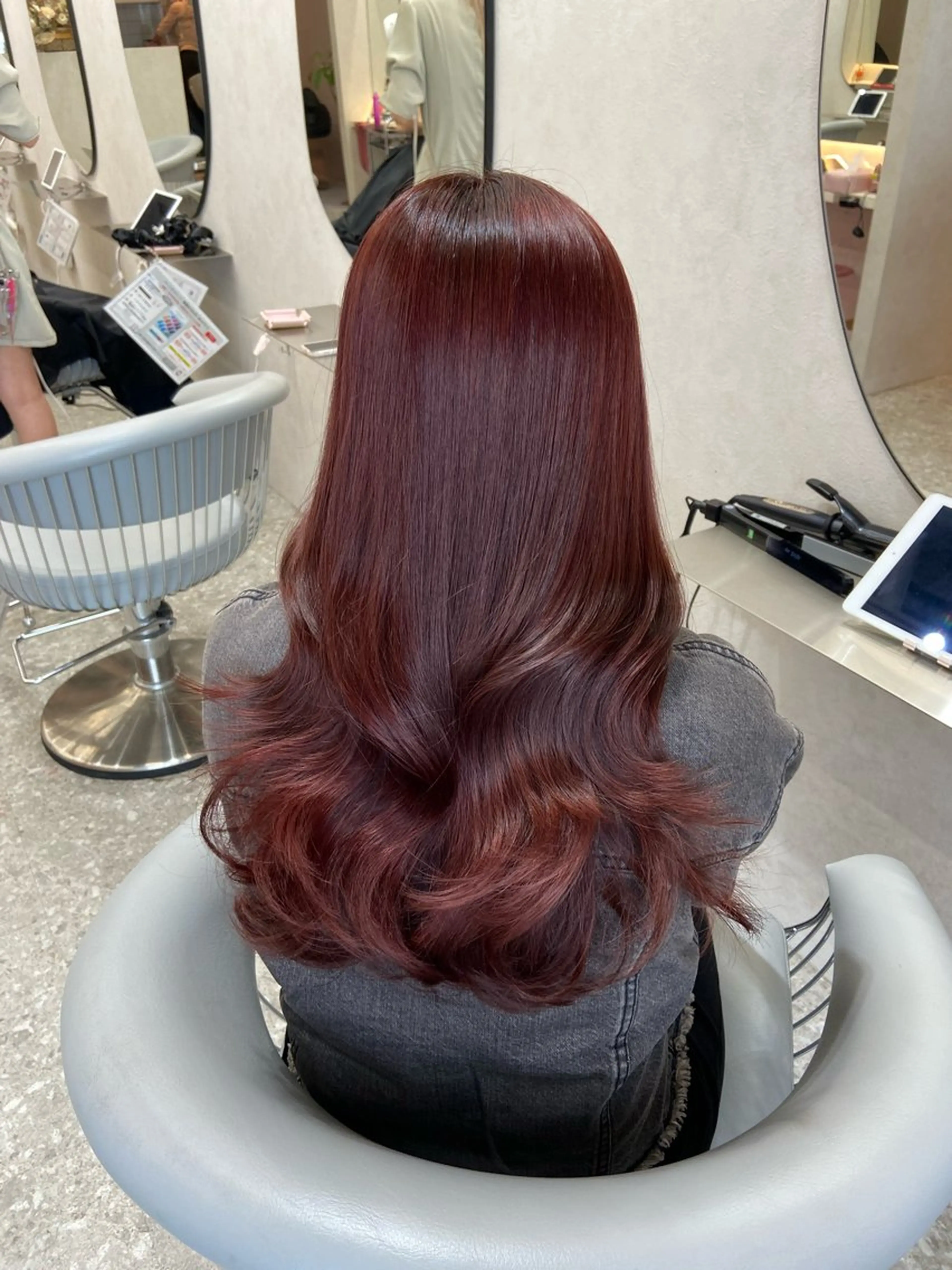 ロング カラー 新宿/韓国ヘア 中明度カラー/かやのヘアスタイル