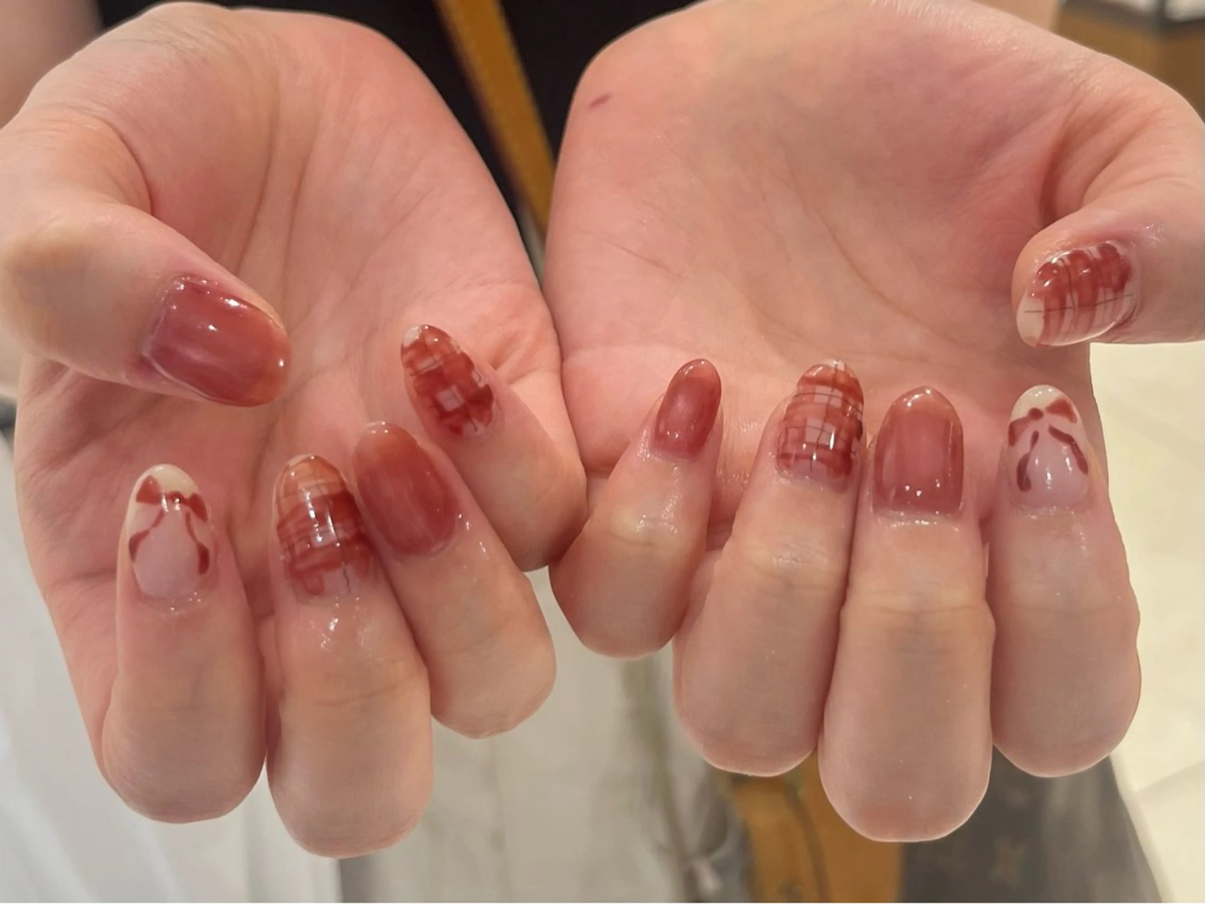 ネイル リボン ハンドネイル kanatsu yorikoのネイルデザイン