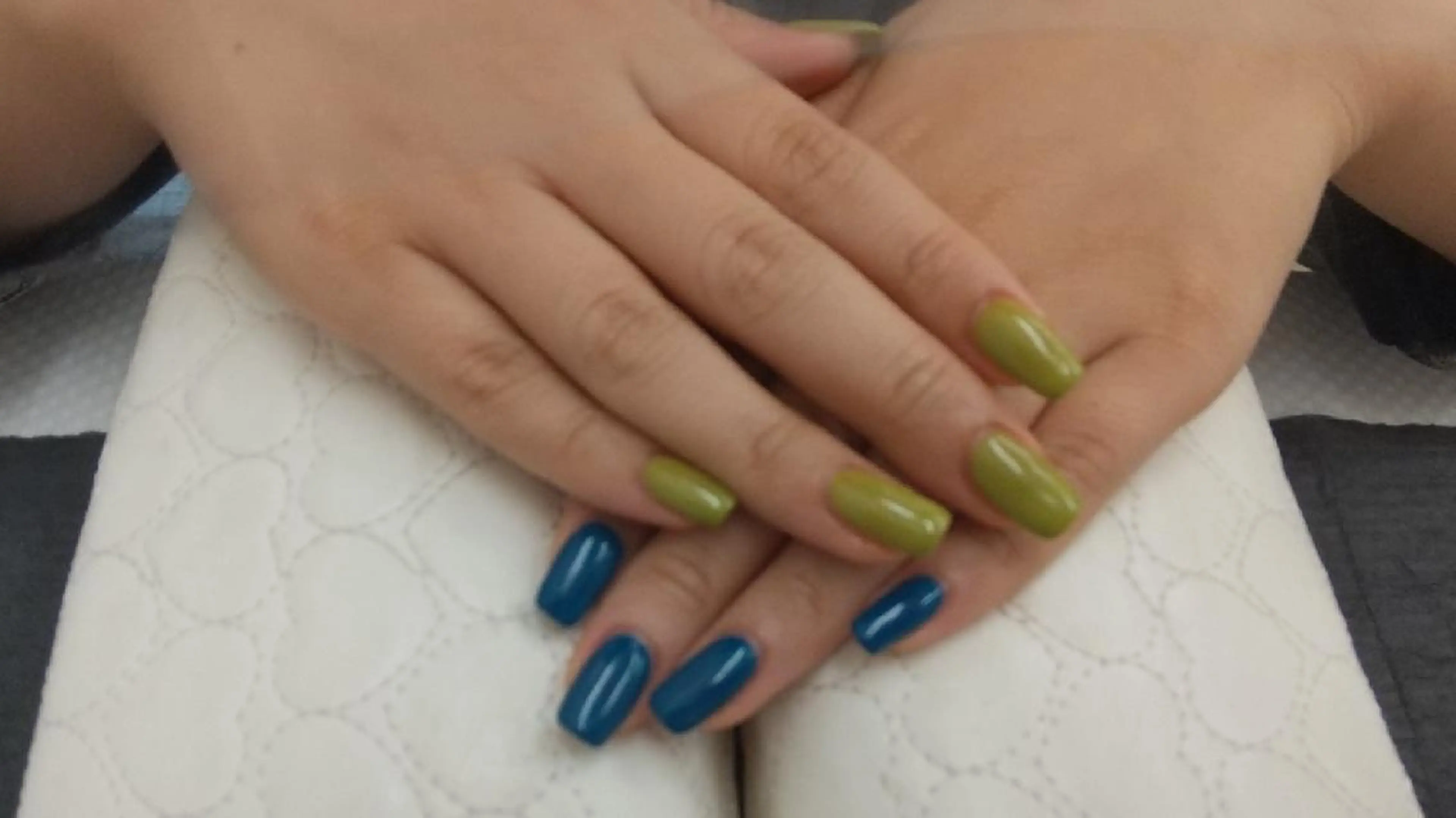 ネイル ブルー ピスタチオネイル haru  nailのネイルデザイン