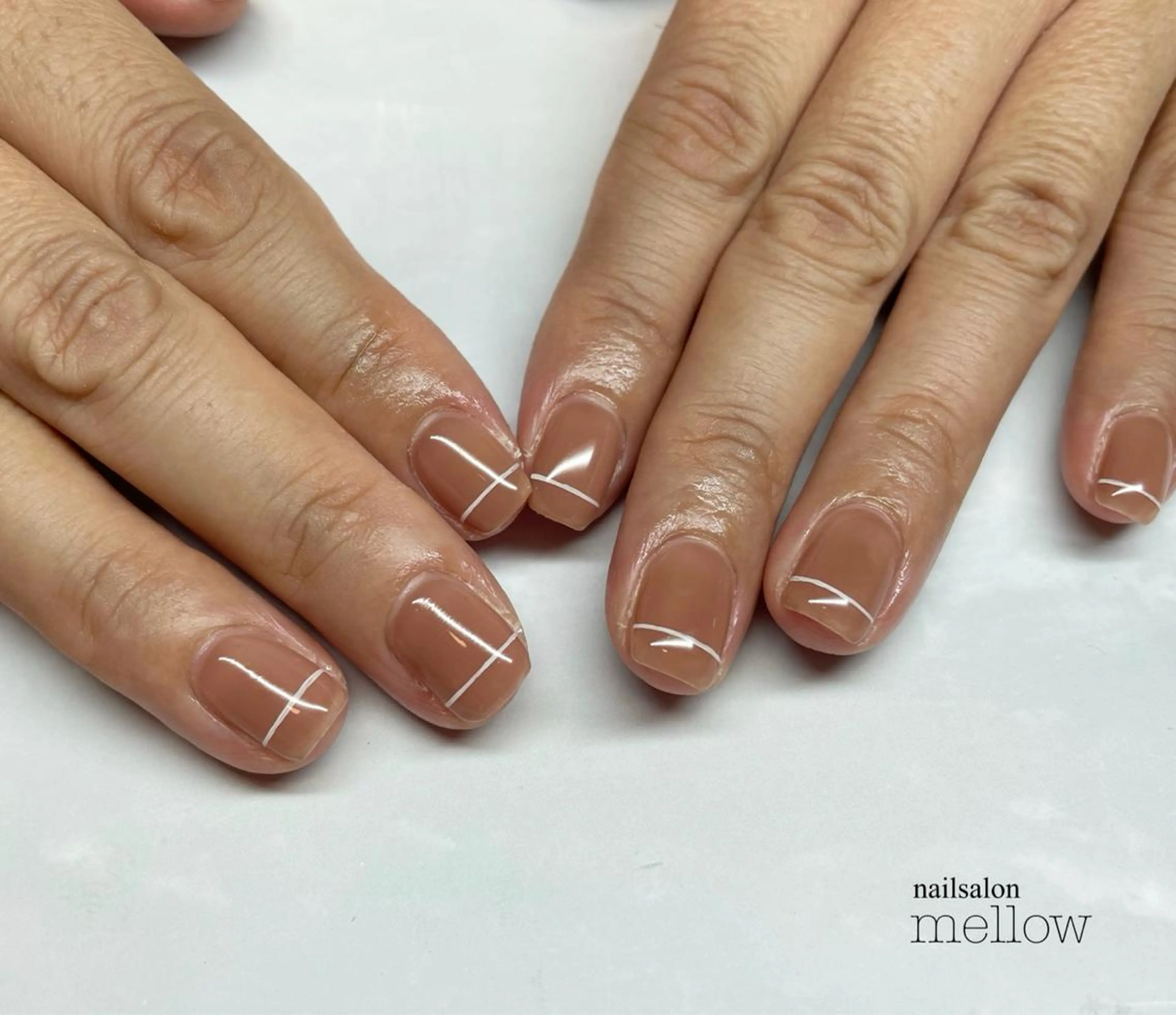 ネイル ブラウン 大山 浩美のネイルデザイン