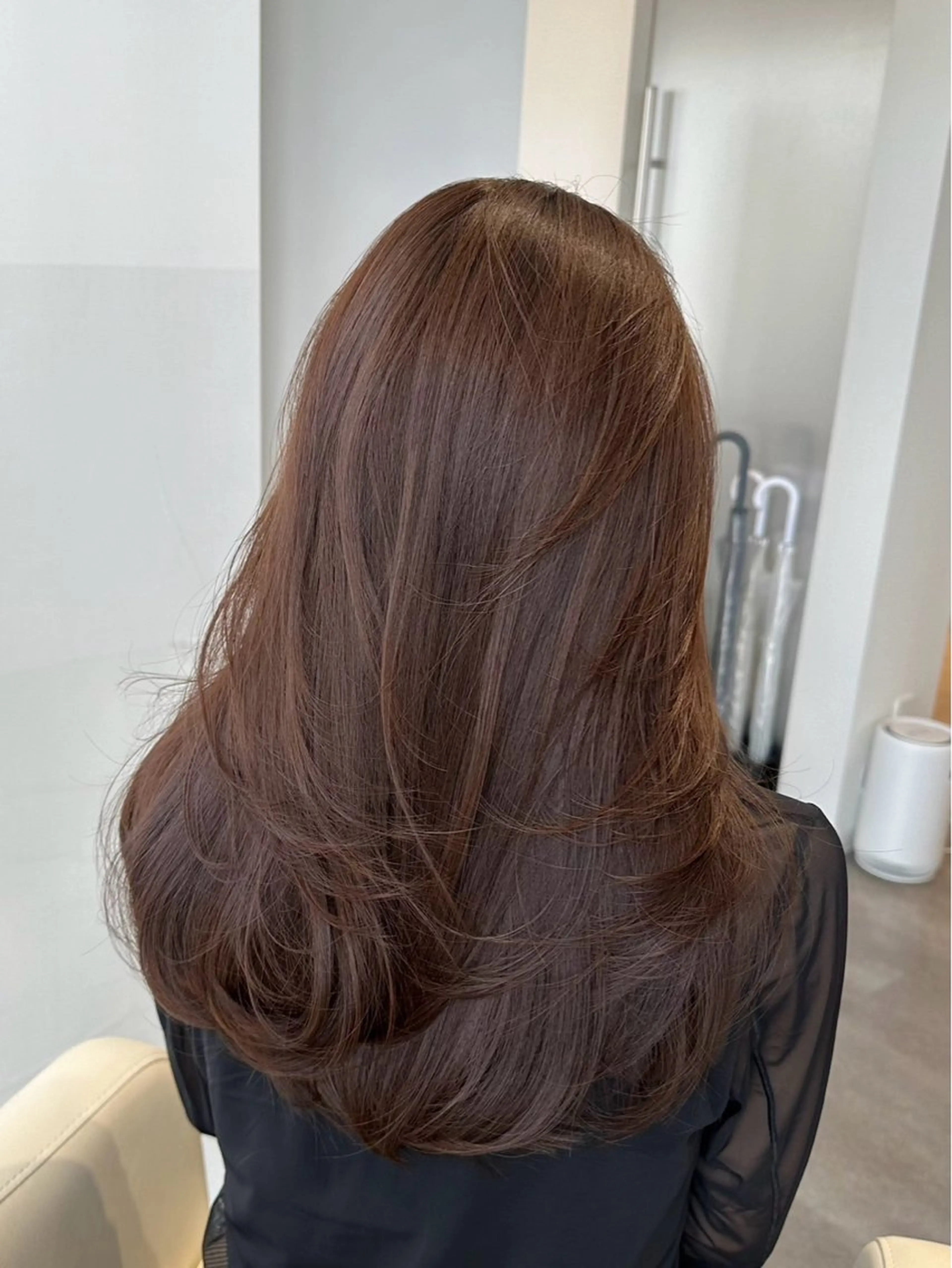 ロング カラー Hair Make NEWYORK　稲荷町店所属・南部萌🍀縮毛矯正 ツヤ髪ストレートのヘアスタイル