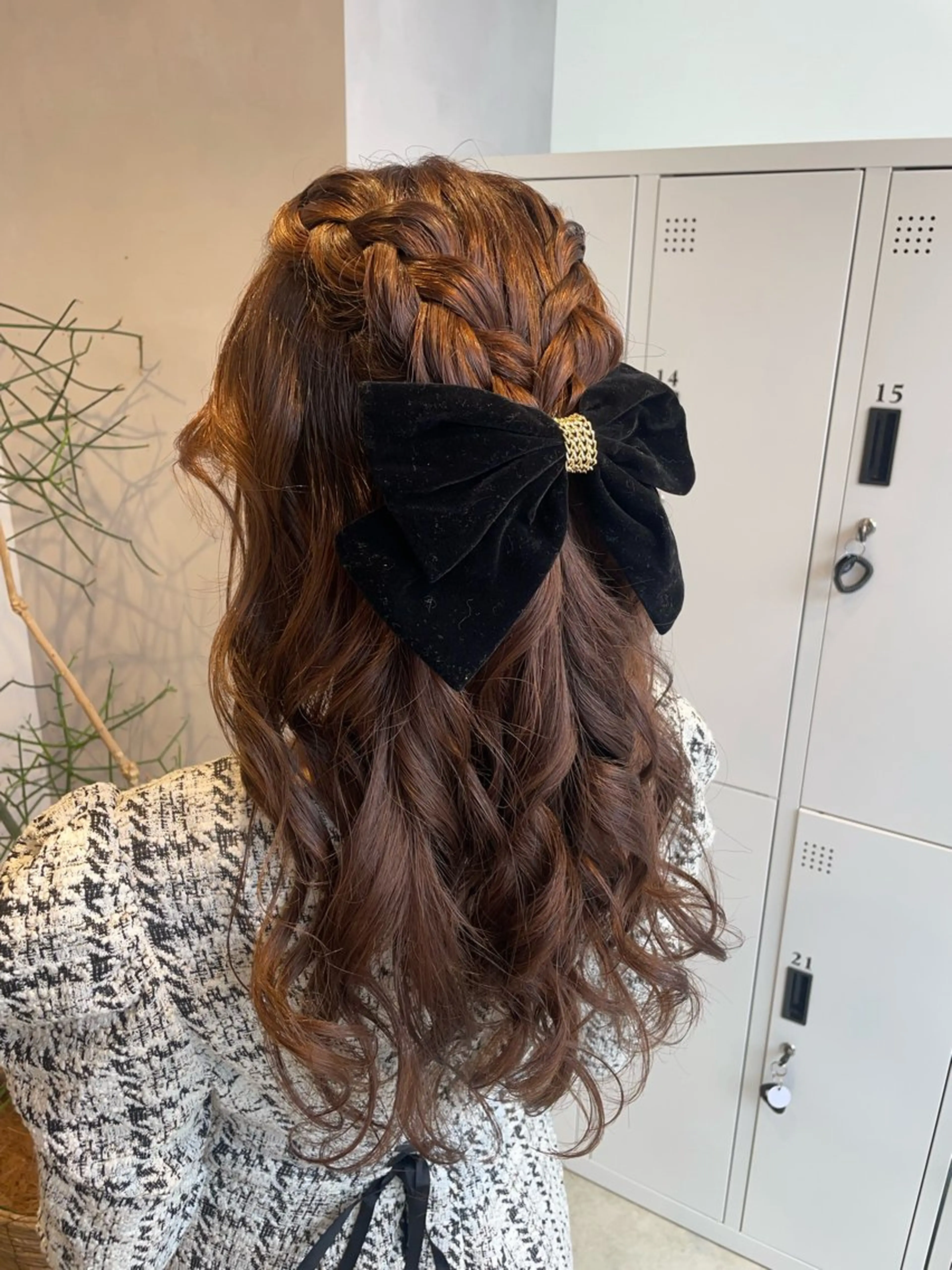 ヘアアレンジ ハーフアップ 透明感カラー✨艶髪 制作🌱山根あゆみのヘアスタイル