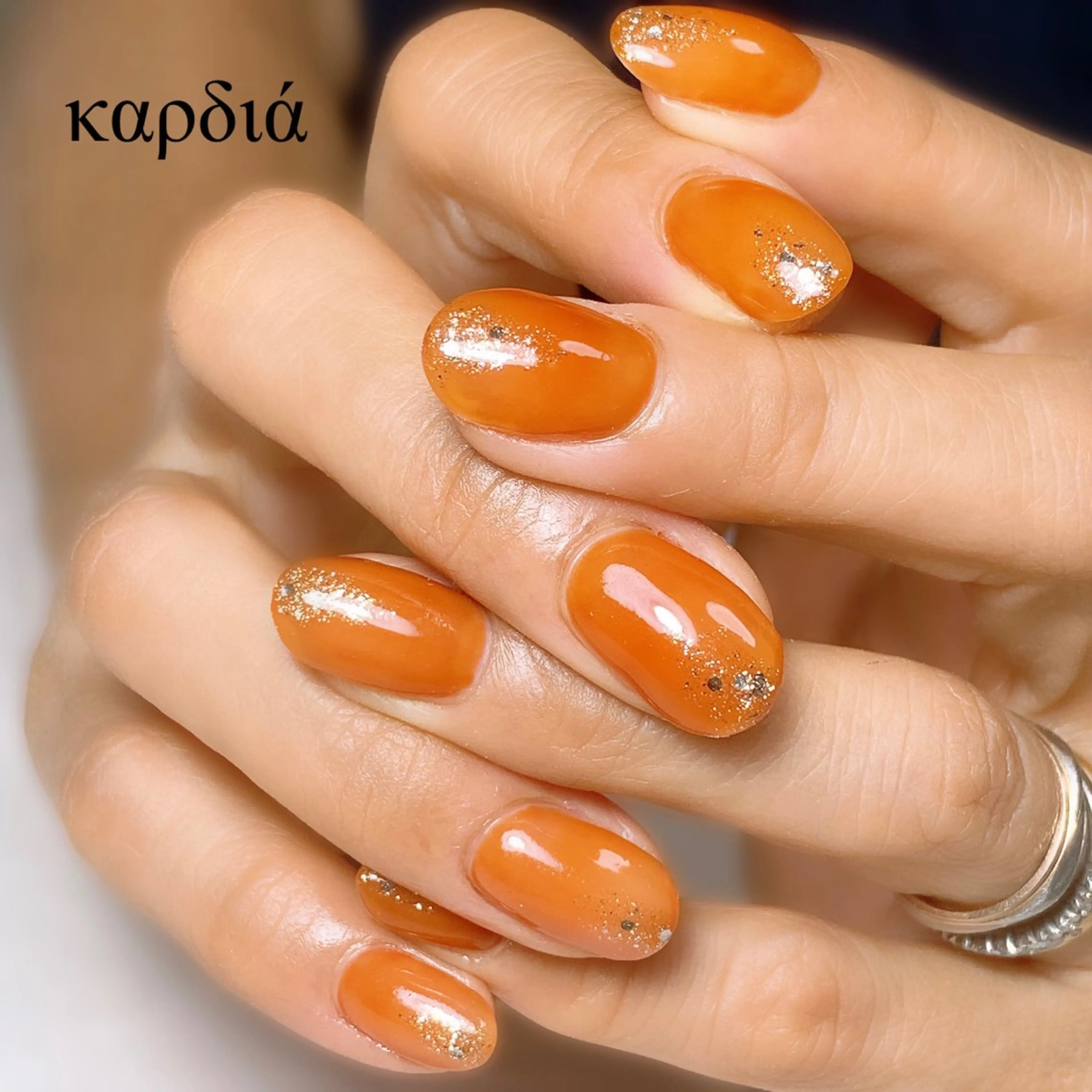 ネイル ハンドネイル καρδιά -ｶﾙﾃﾞｨｱ-のネイルデザイン